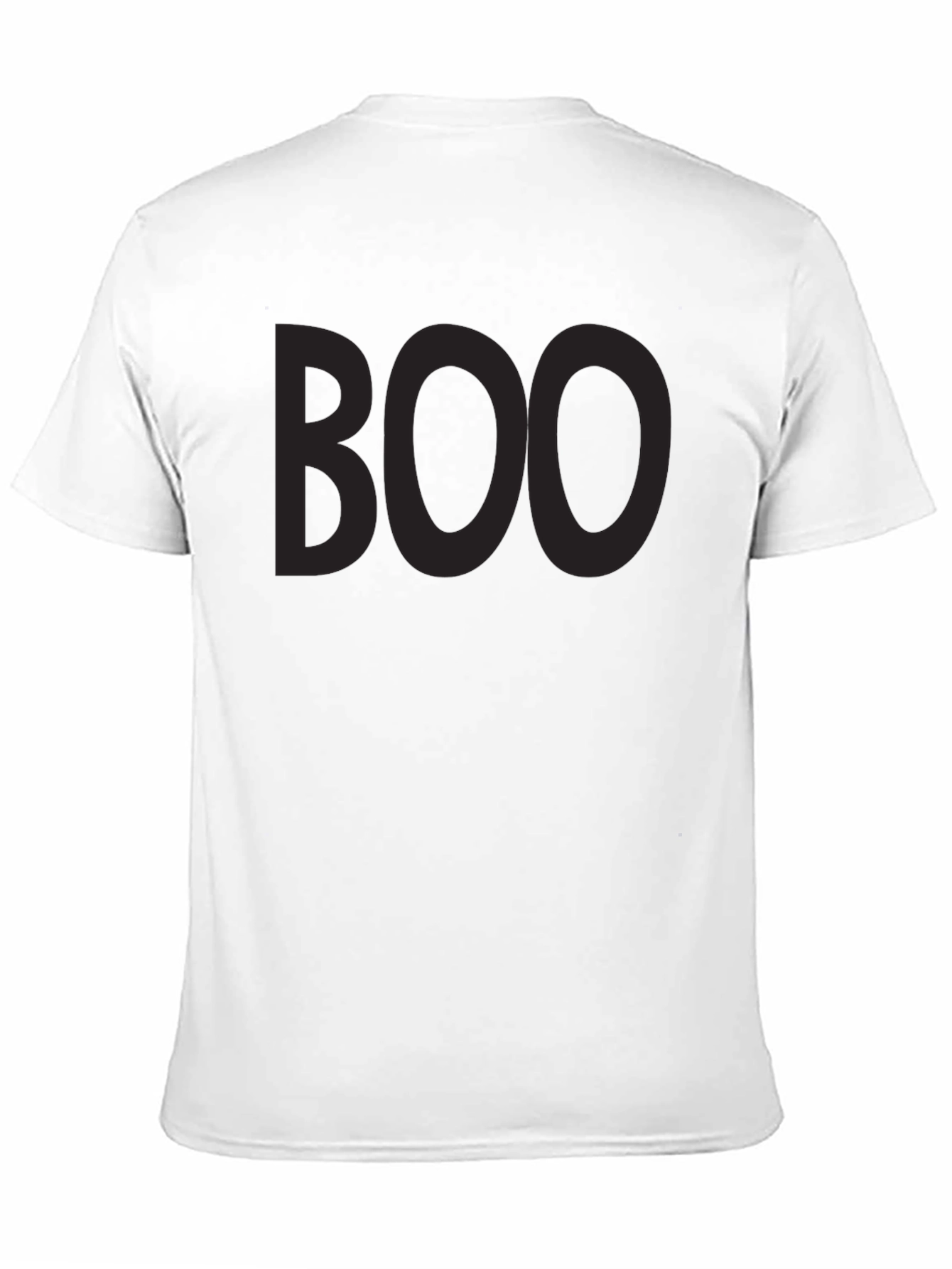 Mens Black Boo T-Shirt - Spooky Season Style