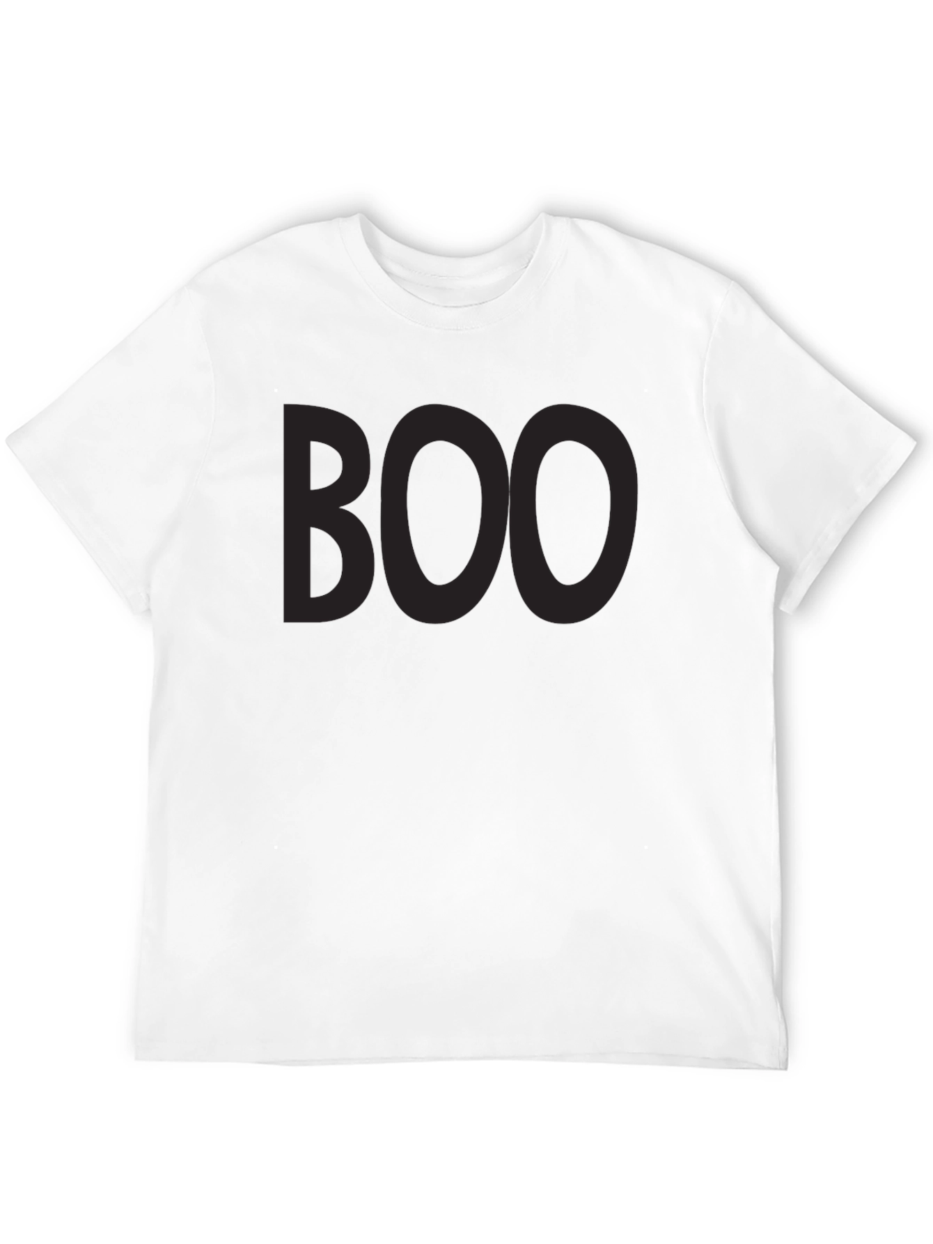 Mens Black Boo T-Shirt - Spooky Season Style