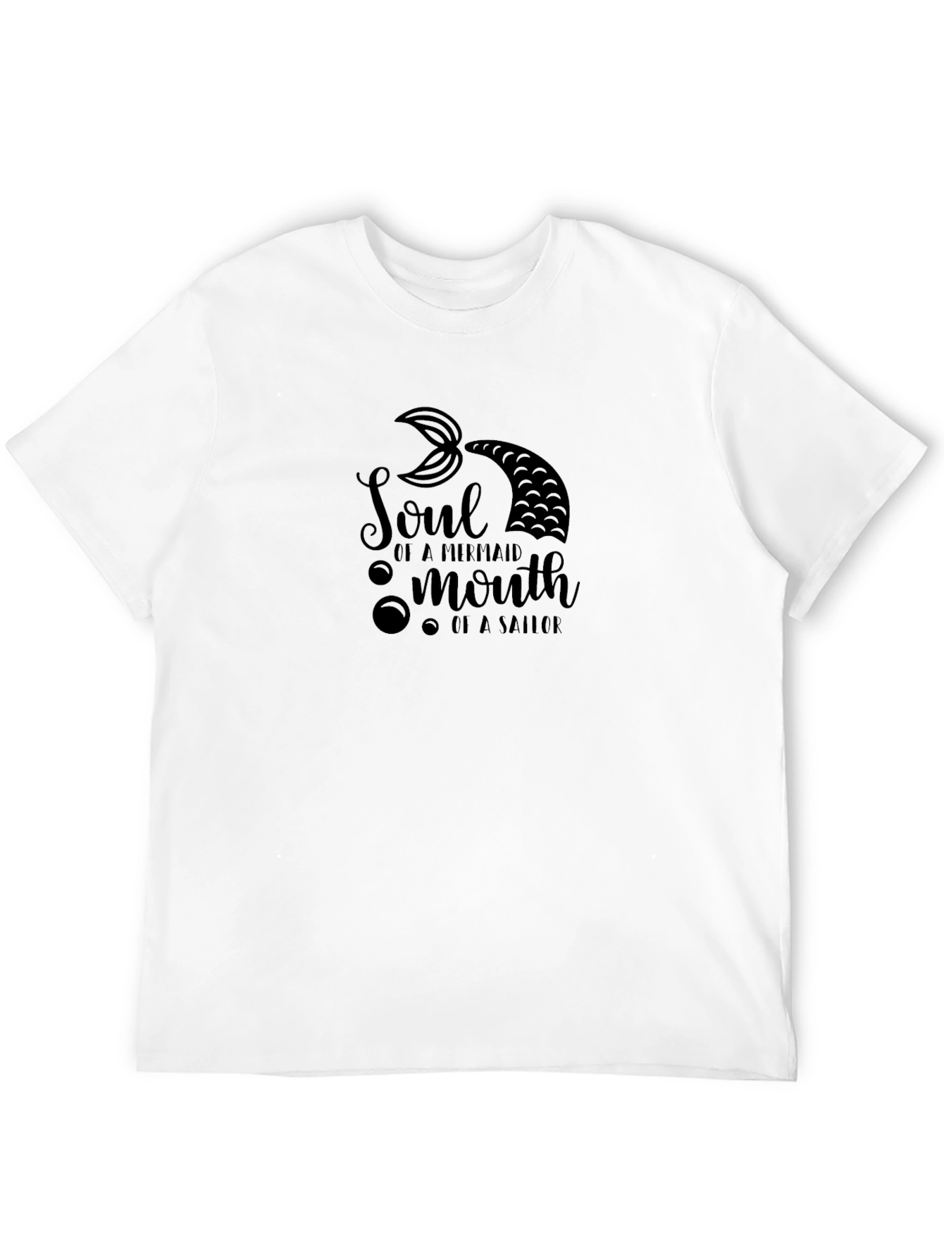 Soul of a Mermaid T-Shirt - Black Cotton Tee
