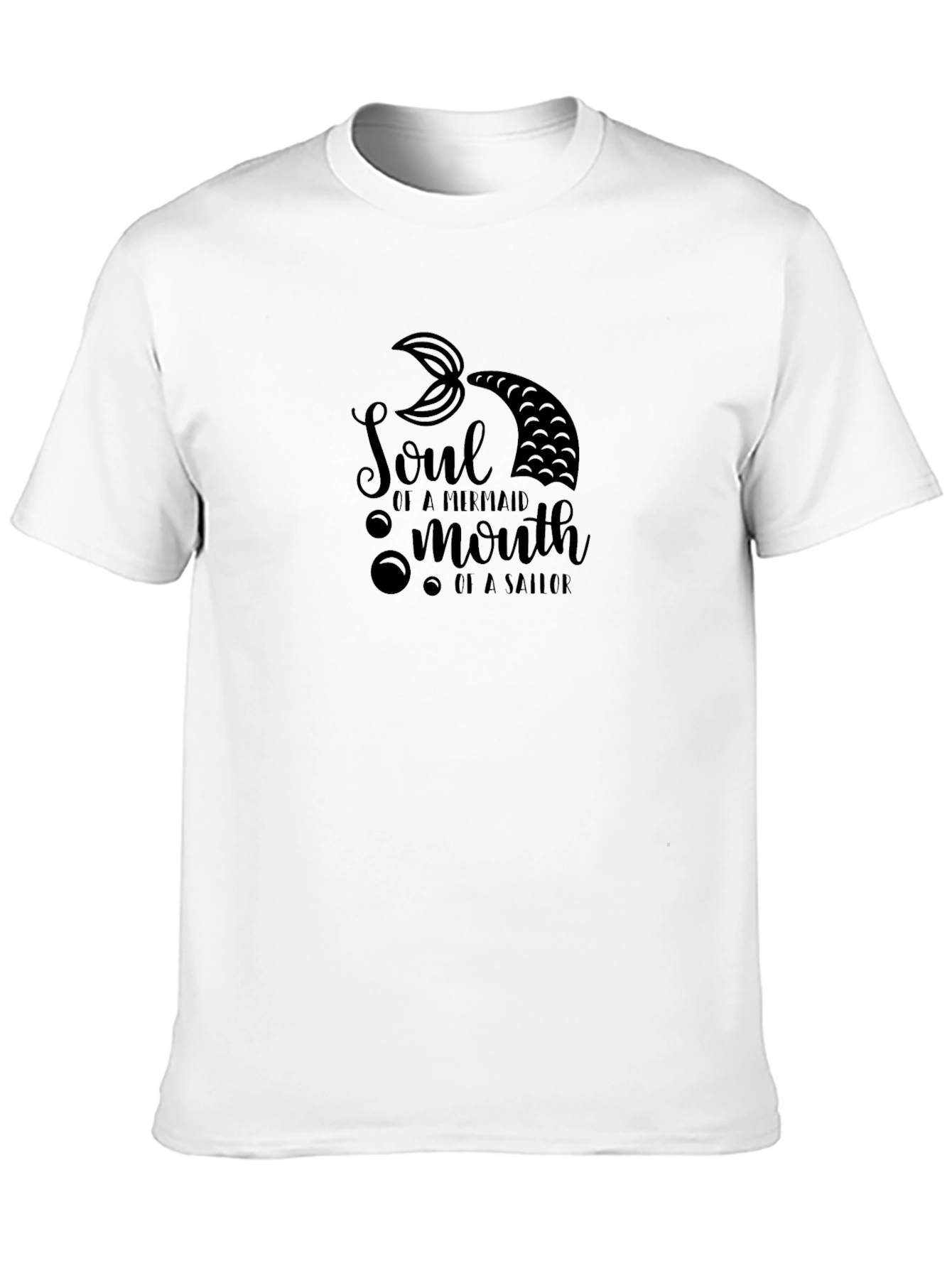 Soul of a Mermaid T-Shirt - Black Cotton Tee