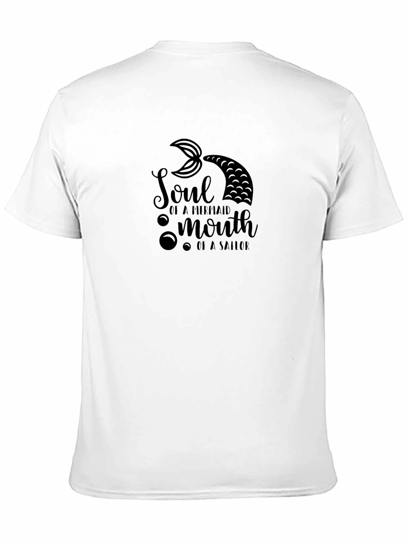 Soul of a Mermaid T-Shirt - Black Cotton Tee