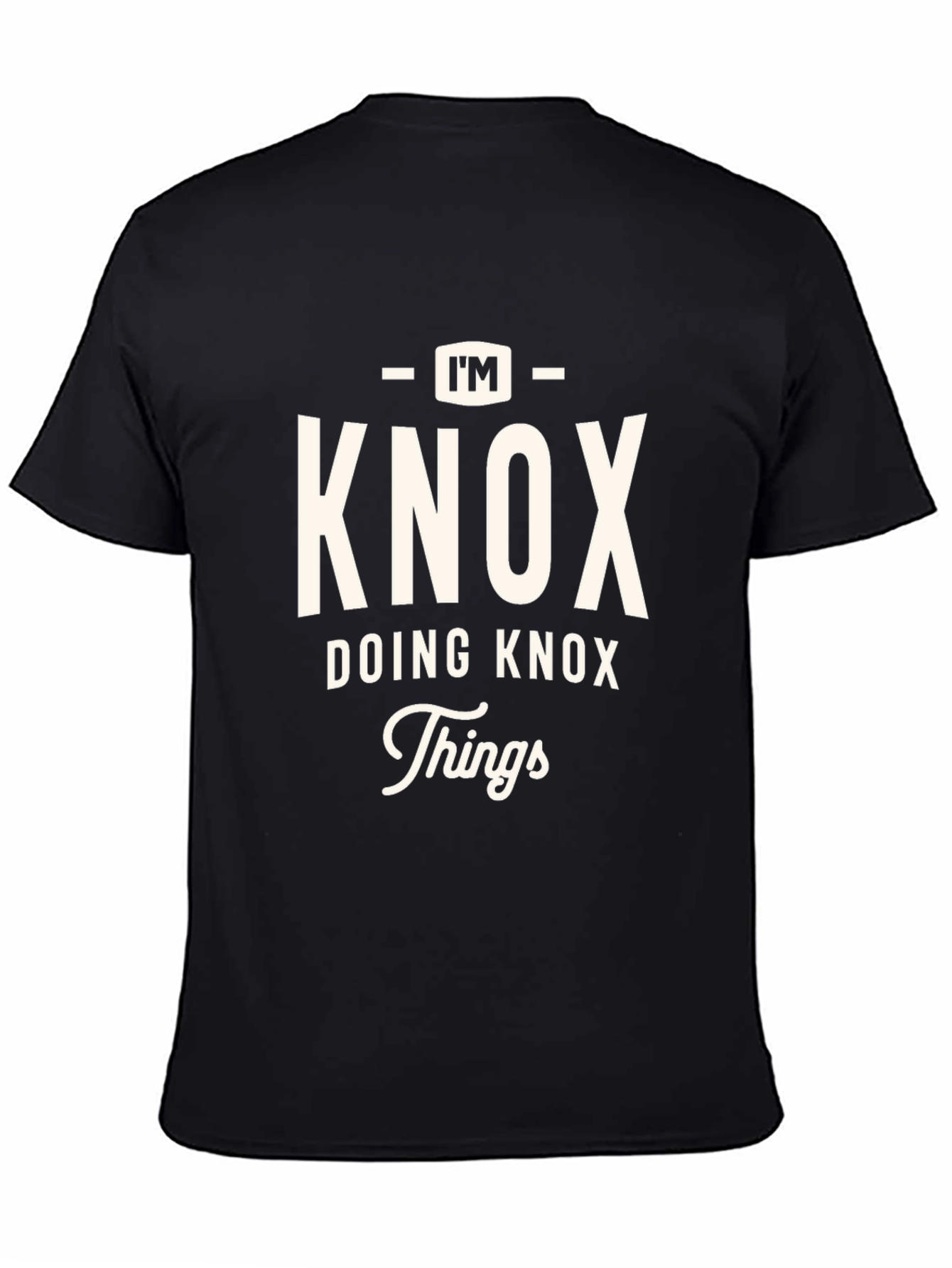 Im Knox Doing Knox Things Black Graphic T-Shirt