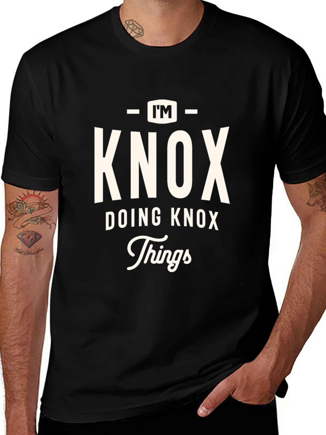 Im Knox Doing Knox Things Black Graphic T-Shirt