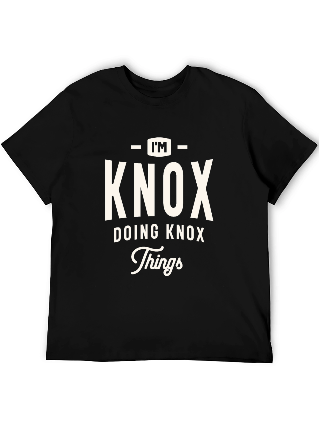 Im Knox Doing Knox Things Black Graphic T-Shirt