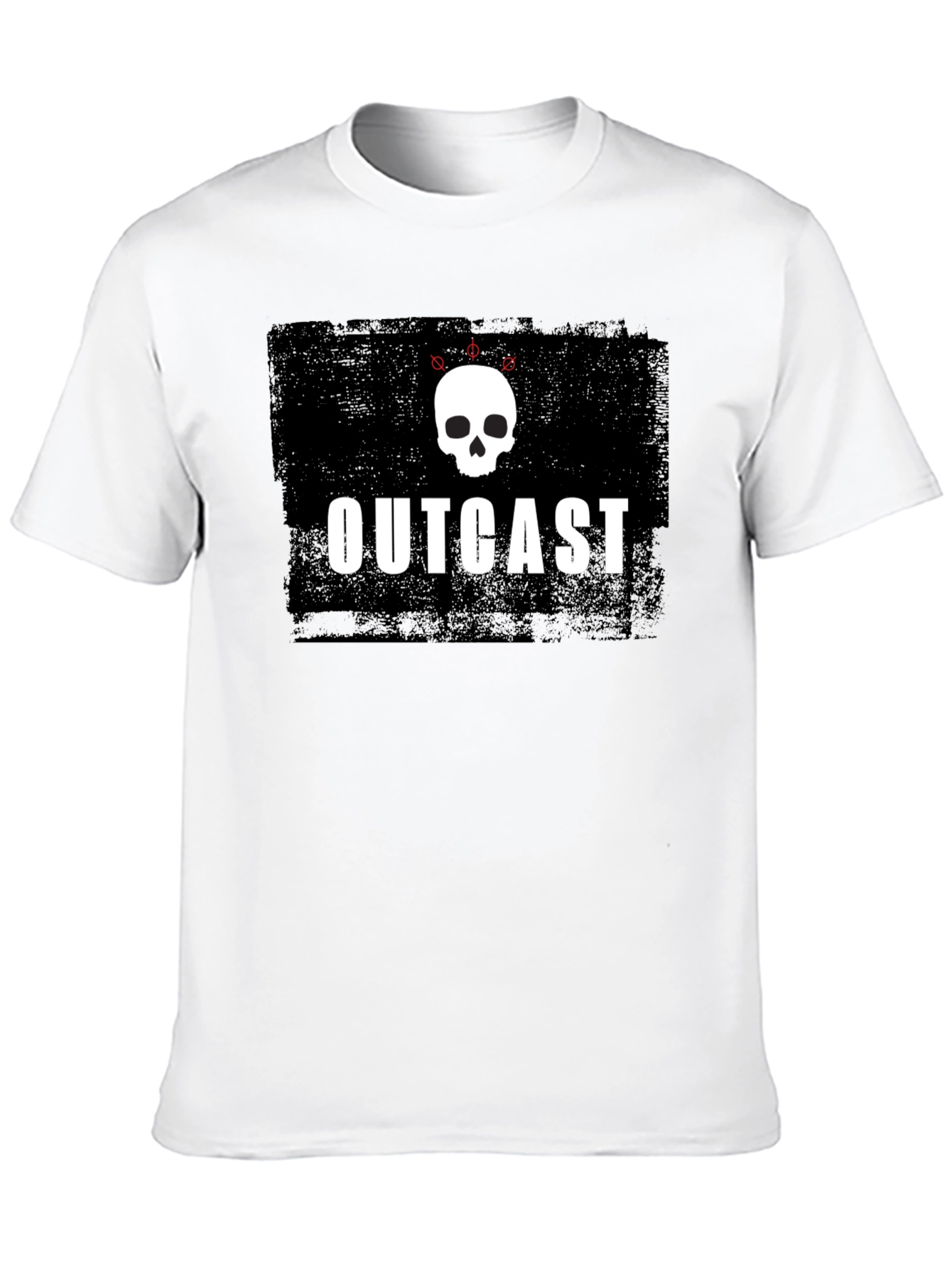 Outcast Skull Graphic Black T-Shirt