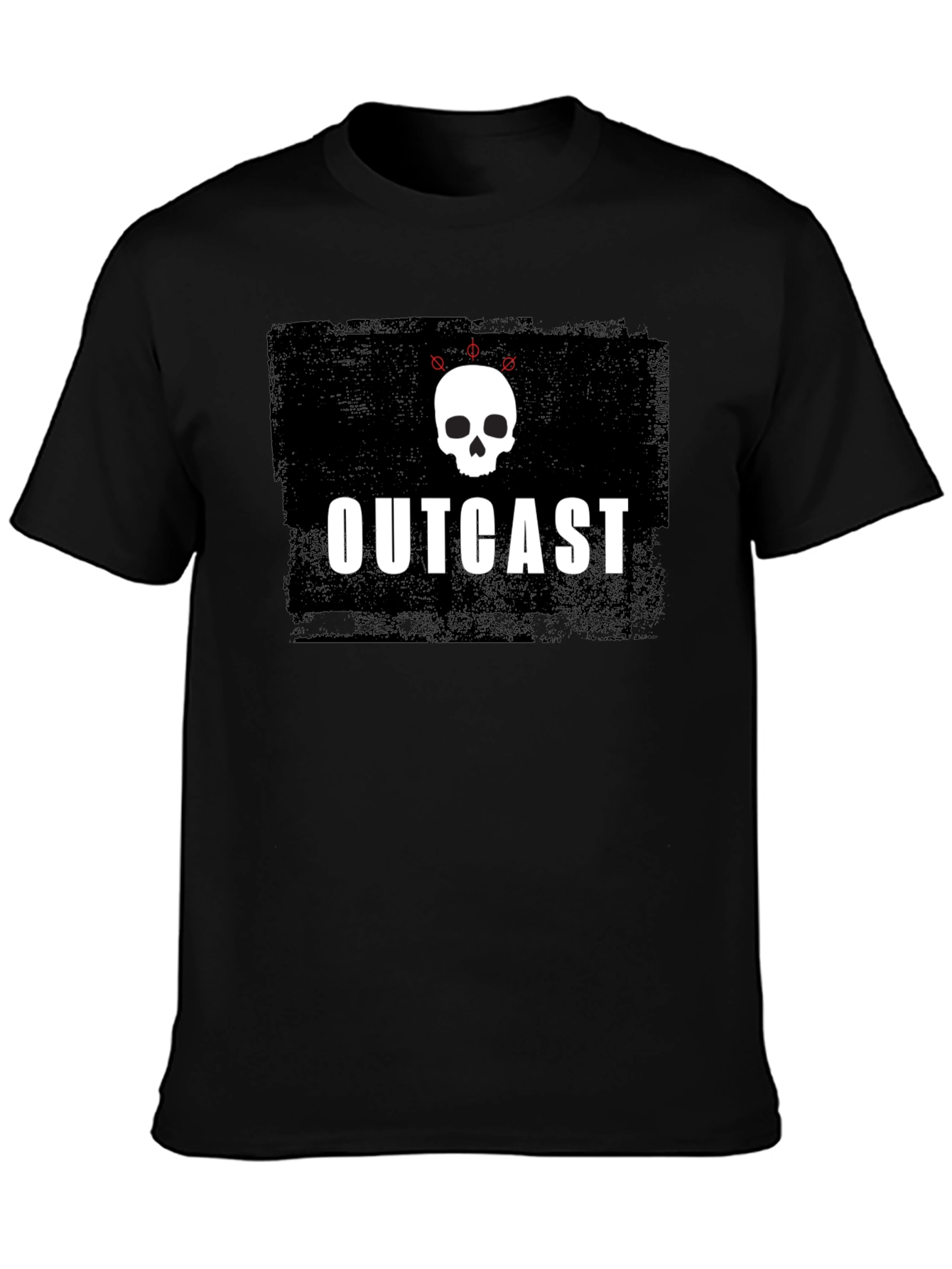 Outcast Skull Graphic Black T-Shirt