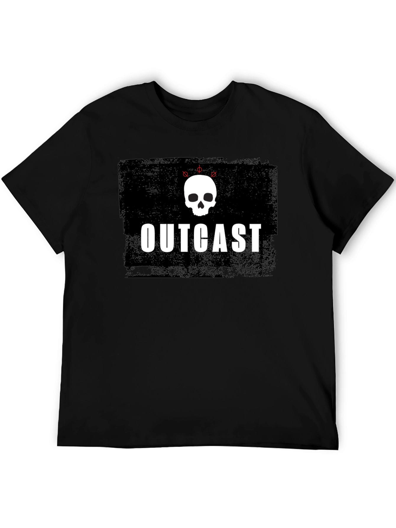 Outcast Skull Graphic Black T-Shirt