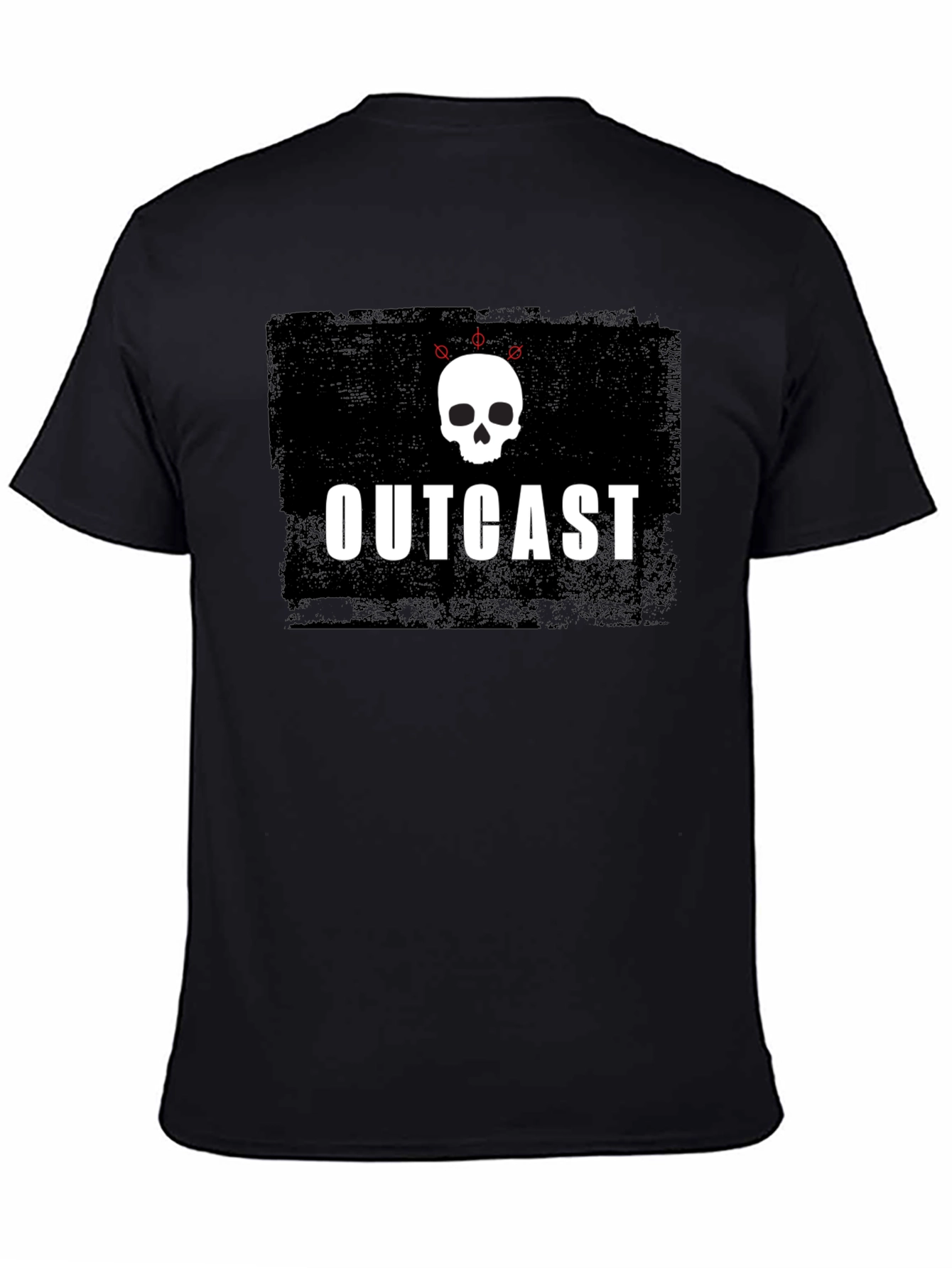 Outcast Skull Graphic Black T-Shirt