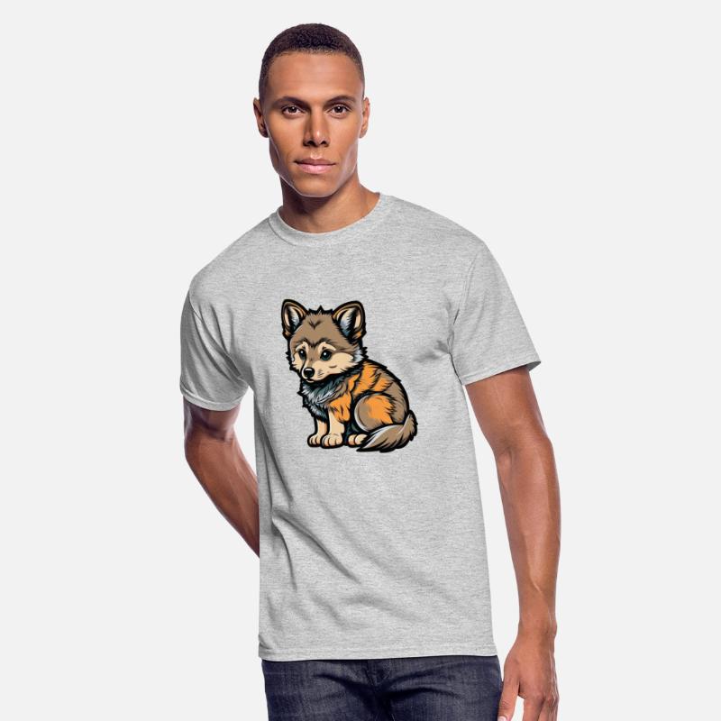 Cute wolf forest dog wild animal pack kid baby