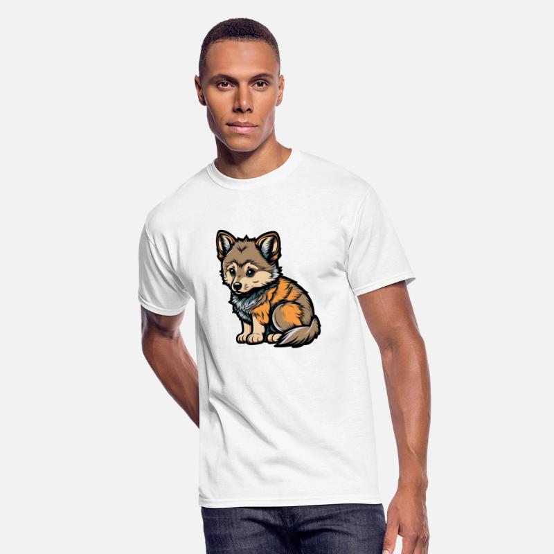 Cute wolf forest dog wild animal pack kid baby