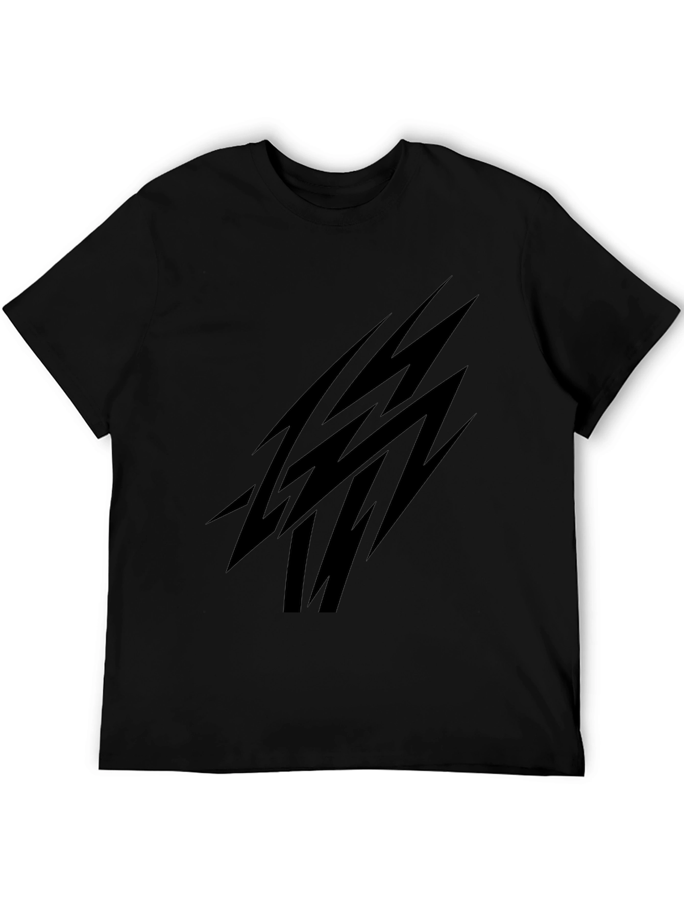 Mens Black Tee with Abstract Graphic