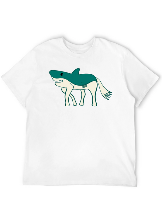 Shark Horse Graphic Tee - Funny Animal Hybrid T-Shirt