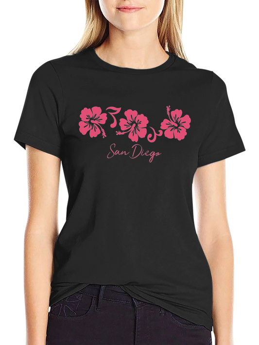San Diego Hibiscus Black T-Shirt