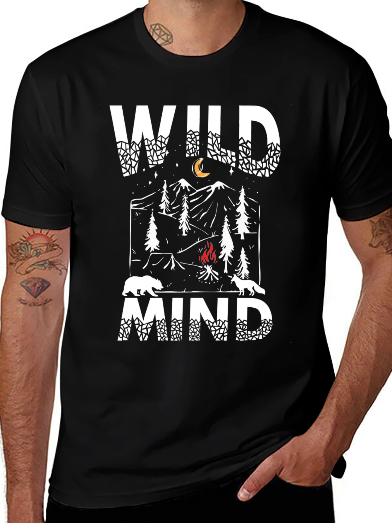 Wild Mind Nature Graphic T-Shirt - Black