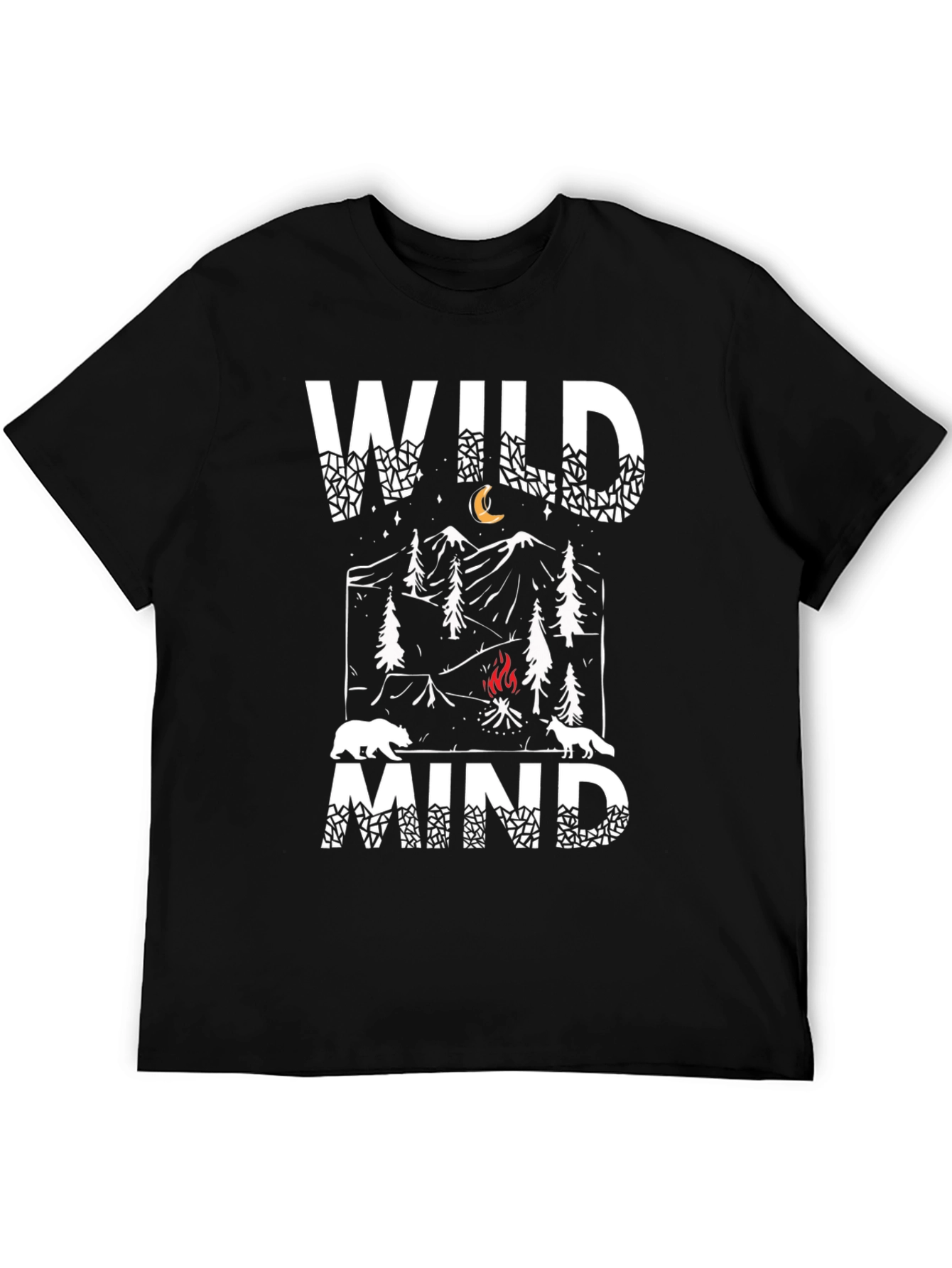 Wild Mind Nature Graphic T-Shirt - Black