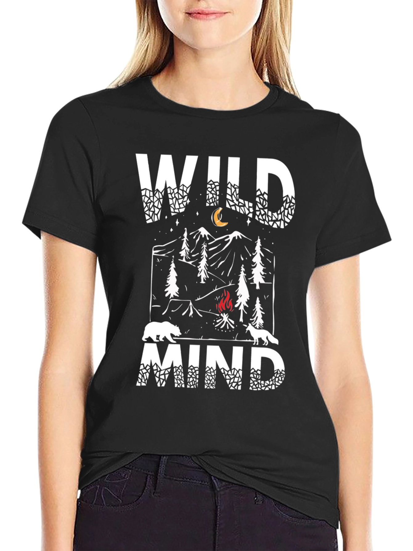 Wild Mind Nature Graphic T-Shirt - Black