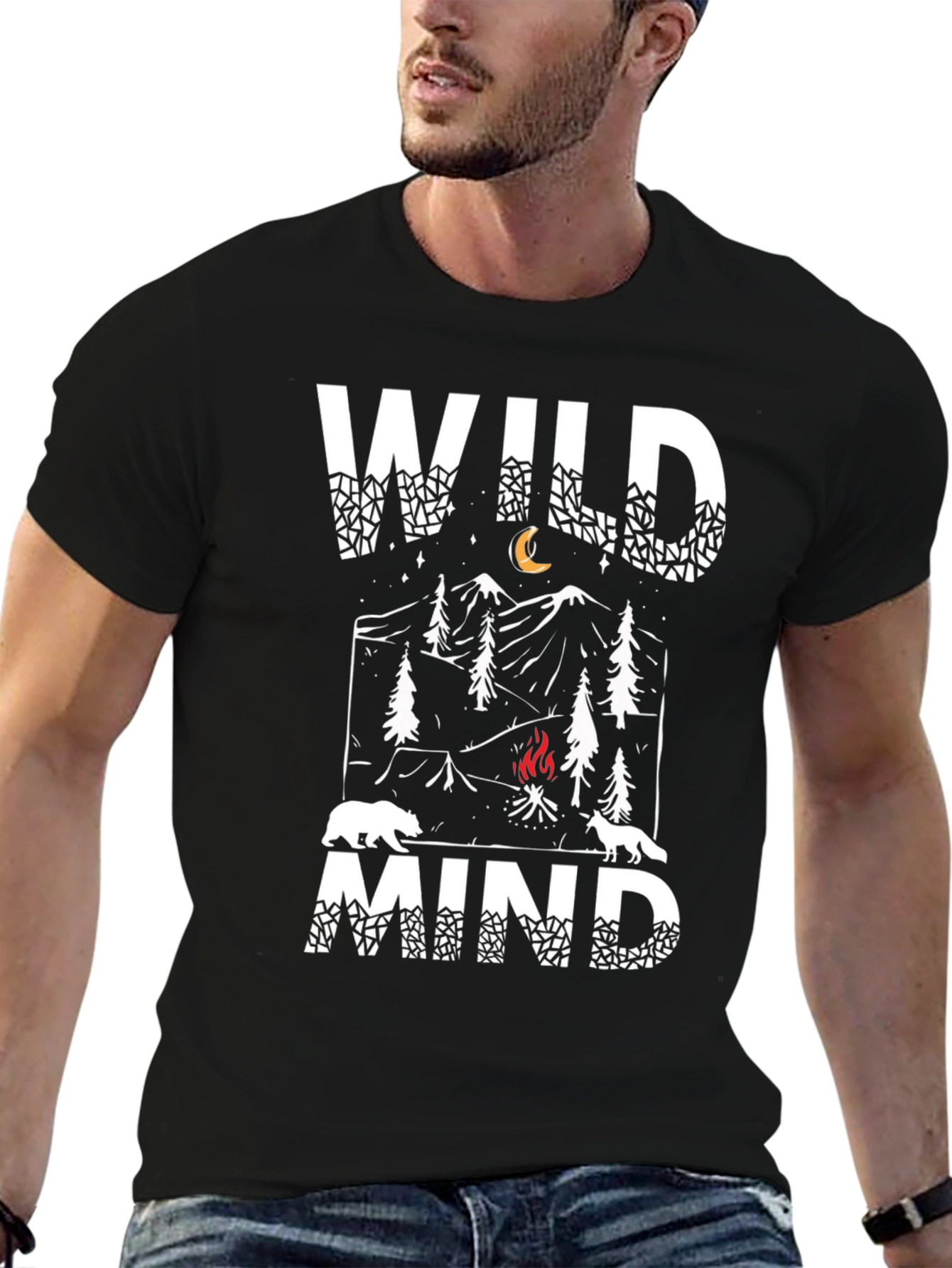 Wild Mind Nature Graphic T-Shirt - Black