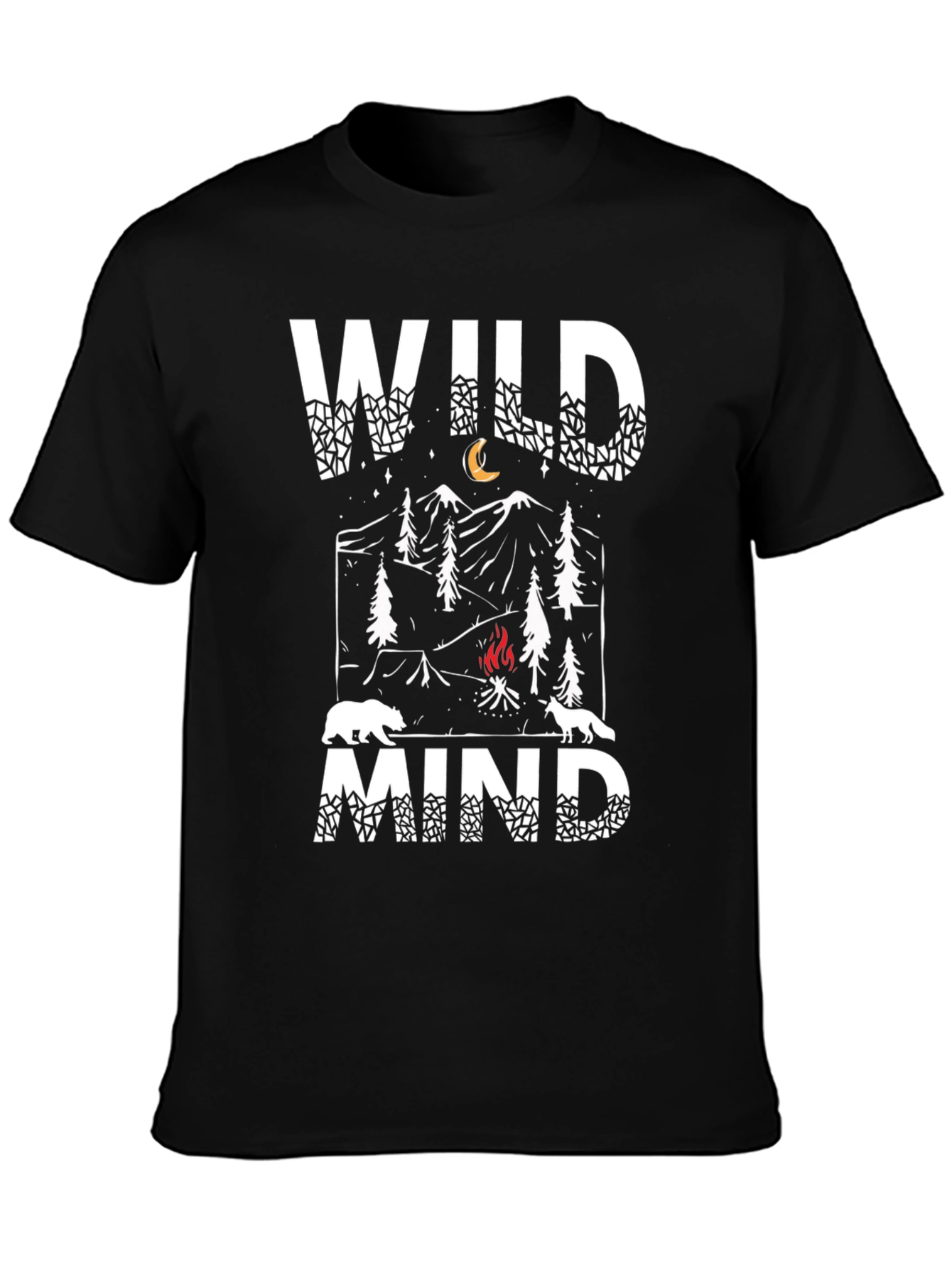 Wild Mind Nature Graphic T-Shirt - Black