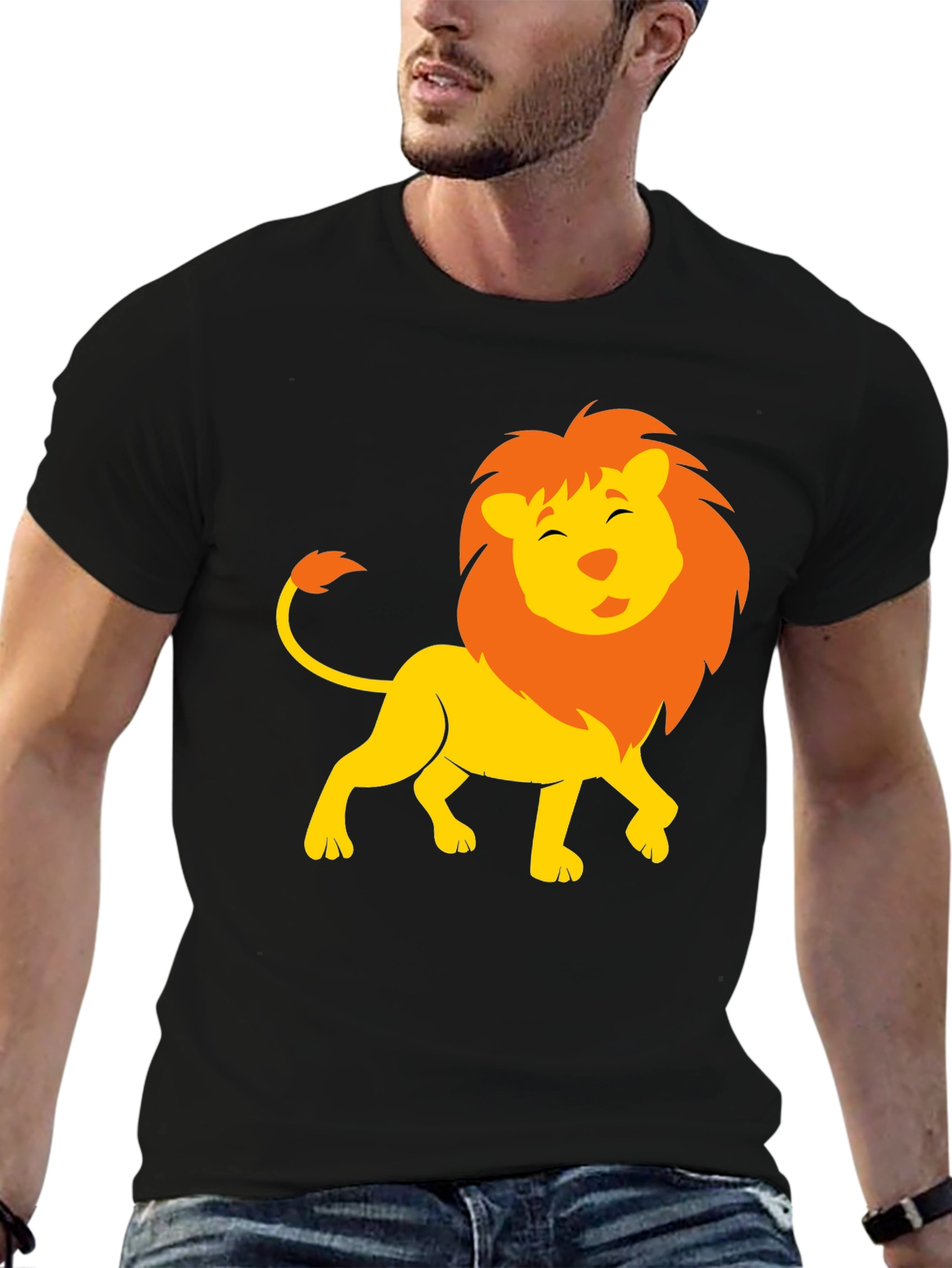 Lion Graphic Black T-Shirt