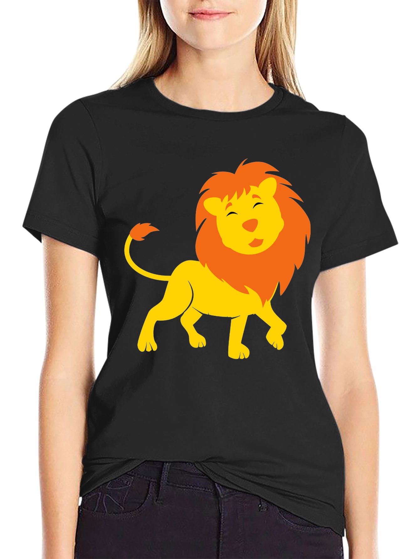 Lion Graphic Black T-Shirt
