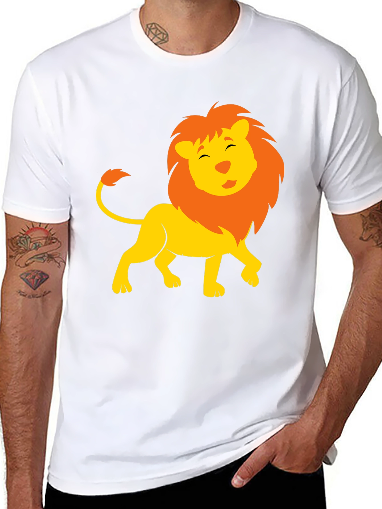 Lion Graphic Black T-Shirt
