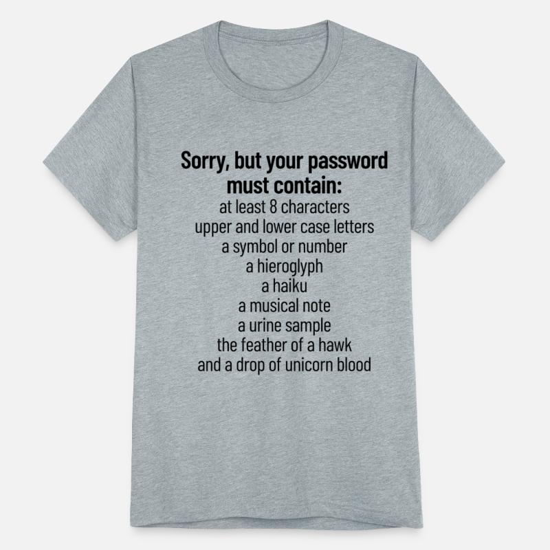 Cyber Security Funny Password Requirements