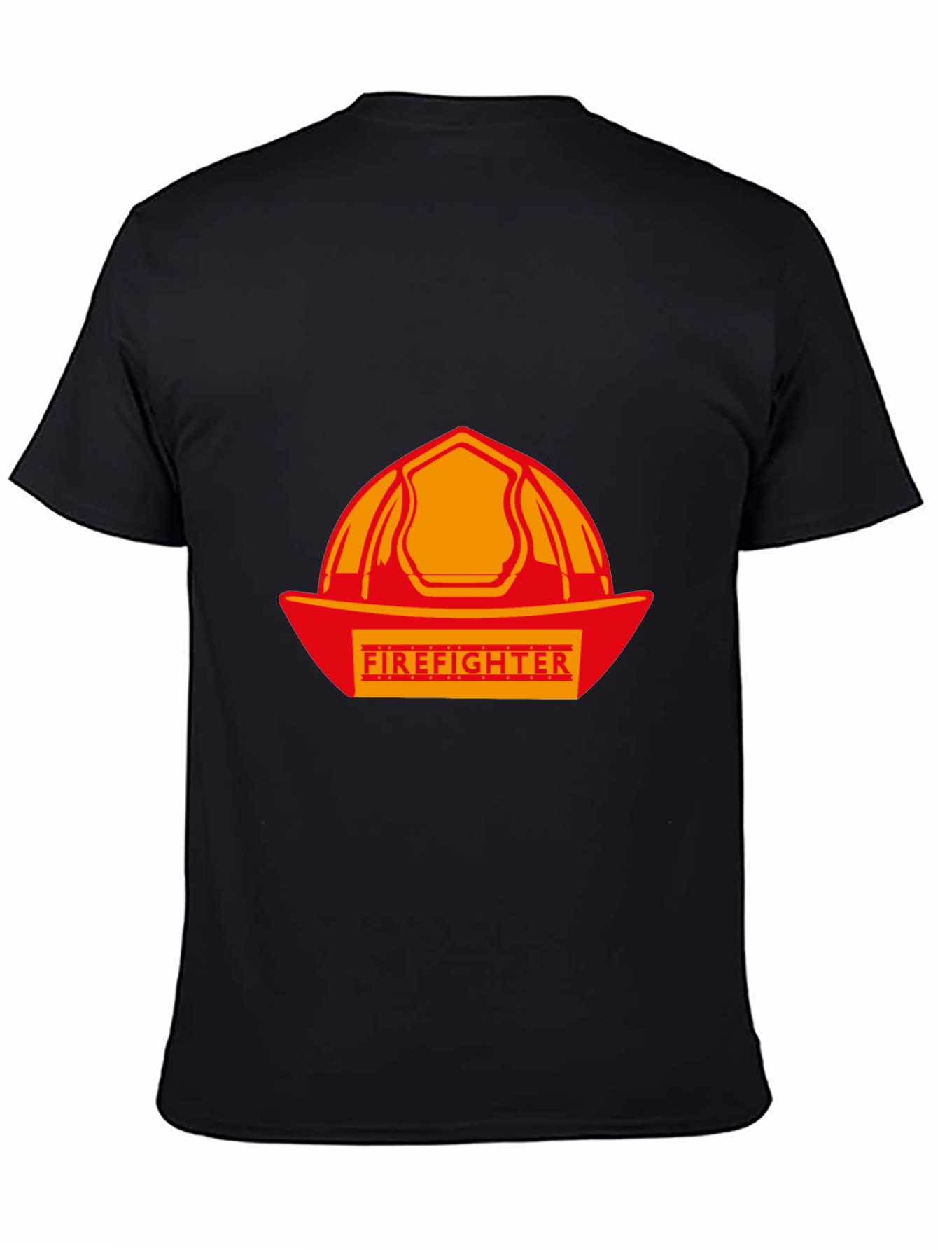 Firefighter Helmet T-Shirt - Black Graphic Tee