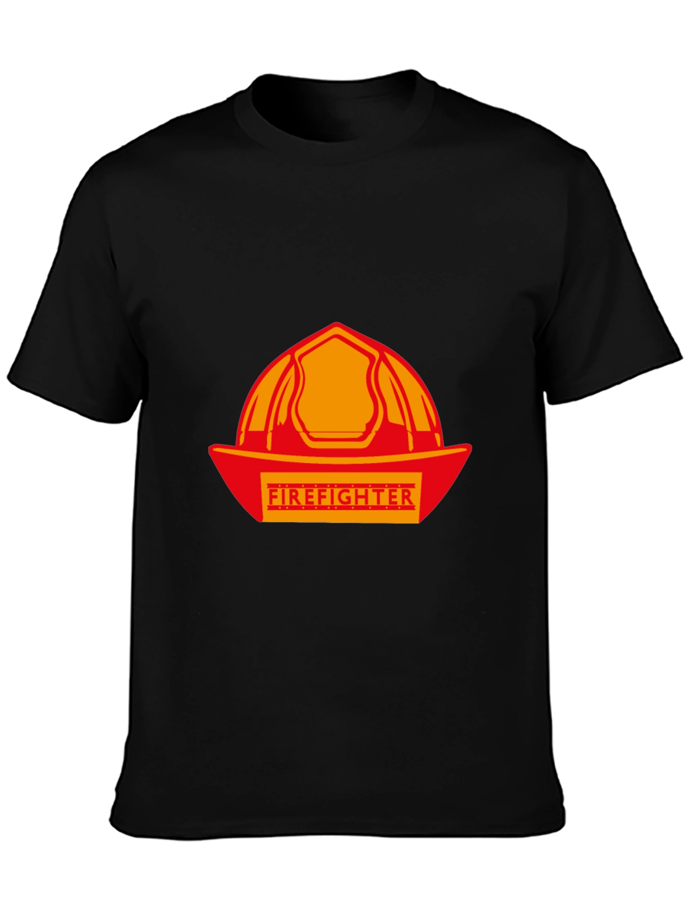 Firefighter Helmet T-Shirt - Black Graphic Tee
