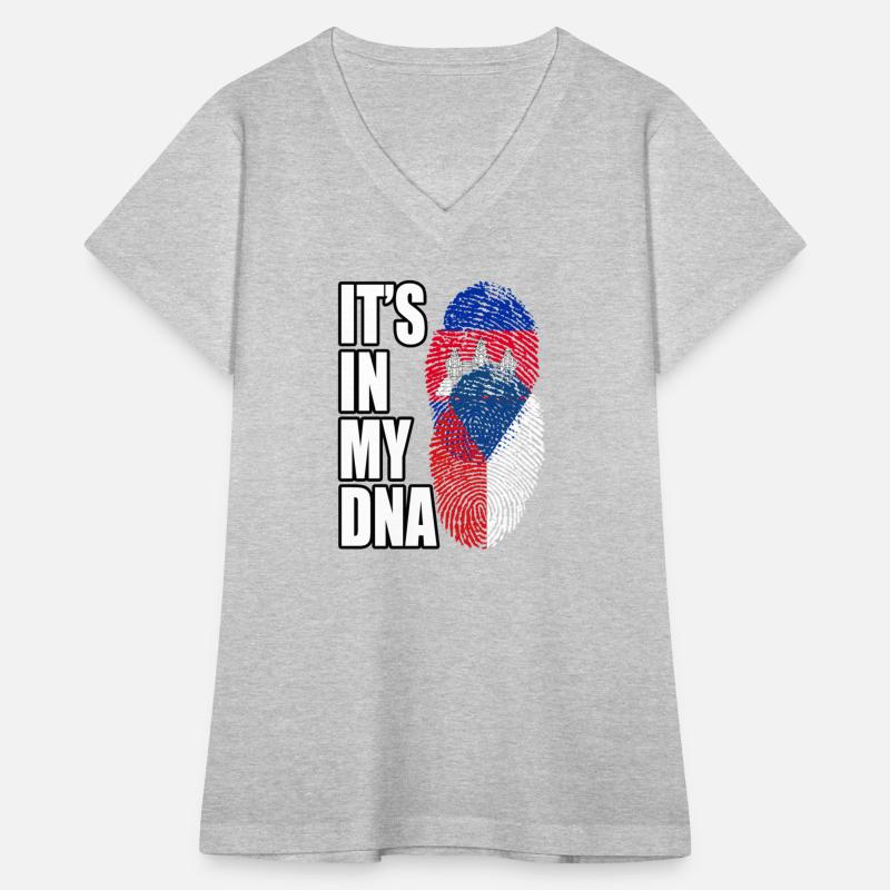 Czech And Cambodian Mix Heritage DNA Flag