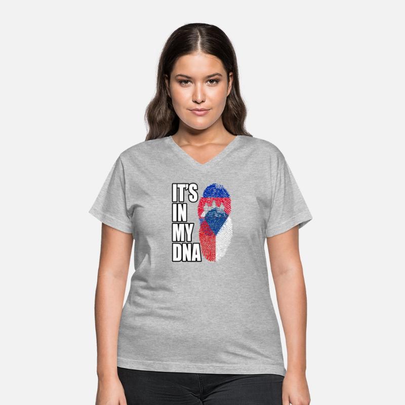 Czech And Cambodian Mix Heritage DNA Flag