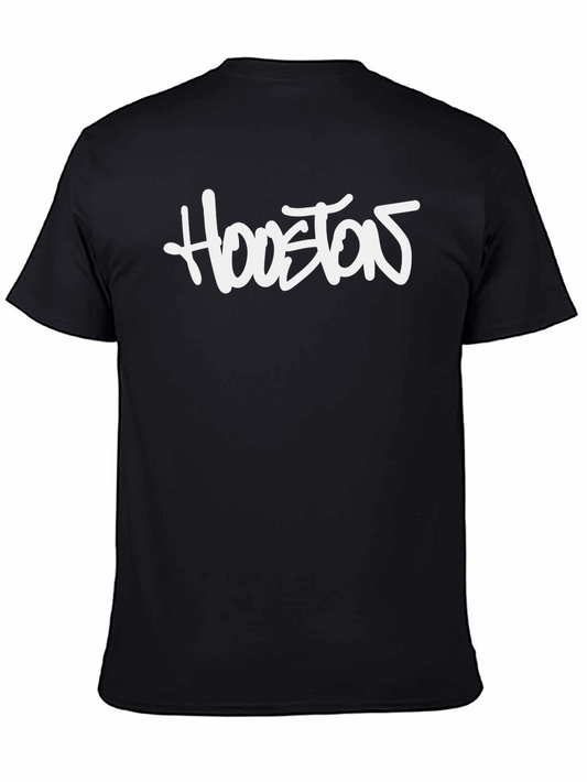 Houston Graphic Tee - Black Cotton Comfort