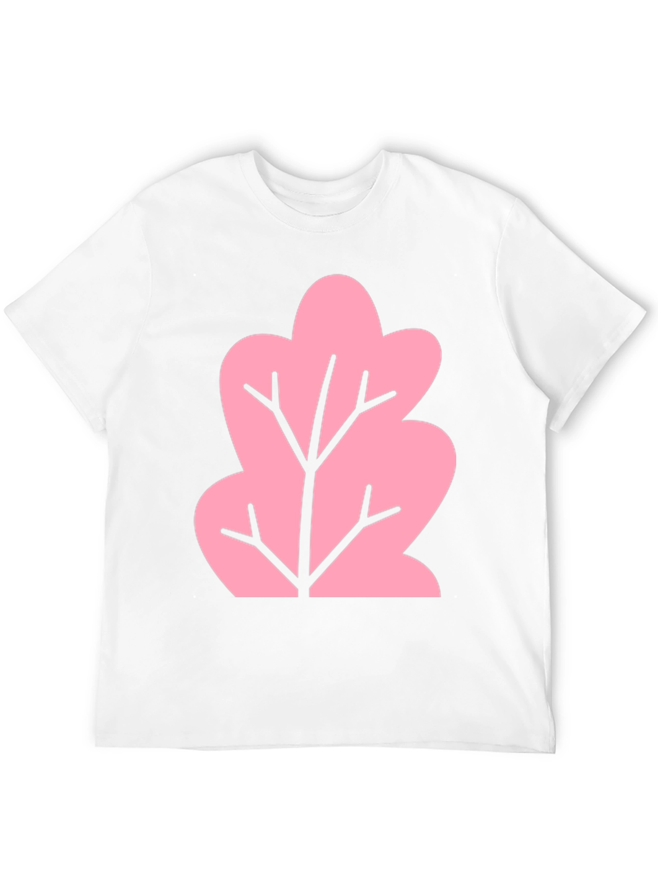 Pink Tree Graphic Black T-Shirt