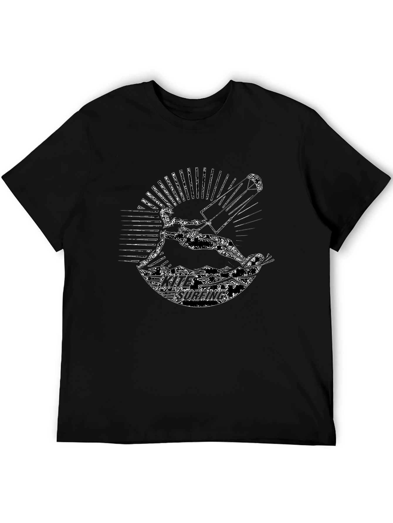 Kitesurfing Graphic Print Crew Neck T-Shirt