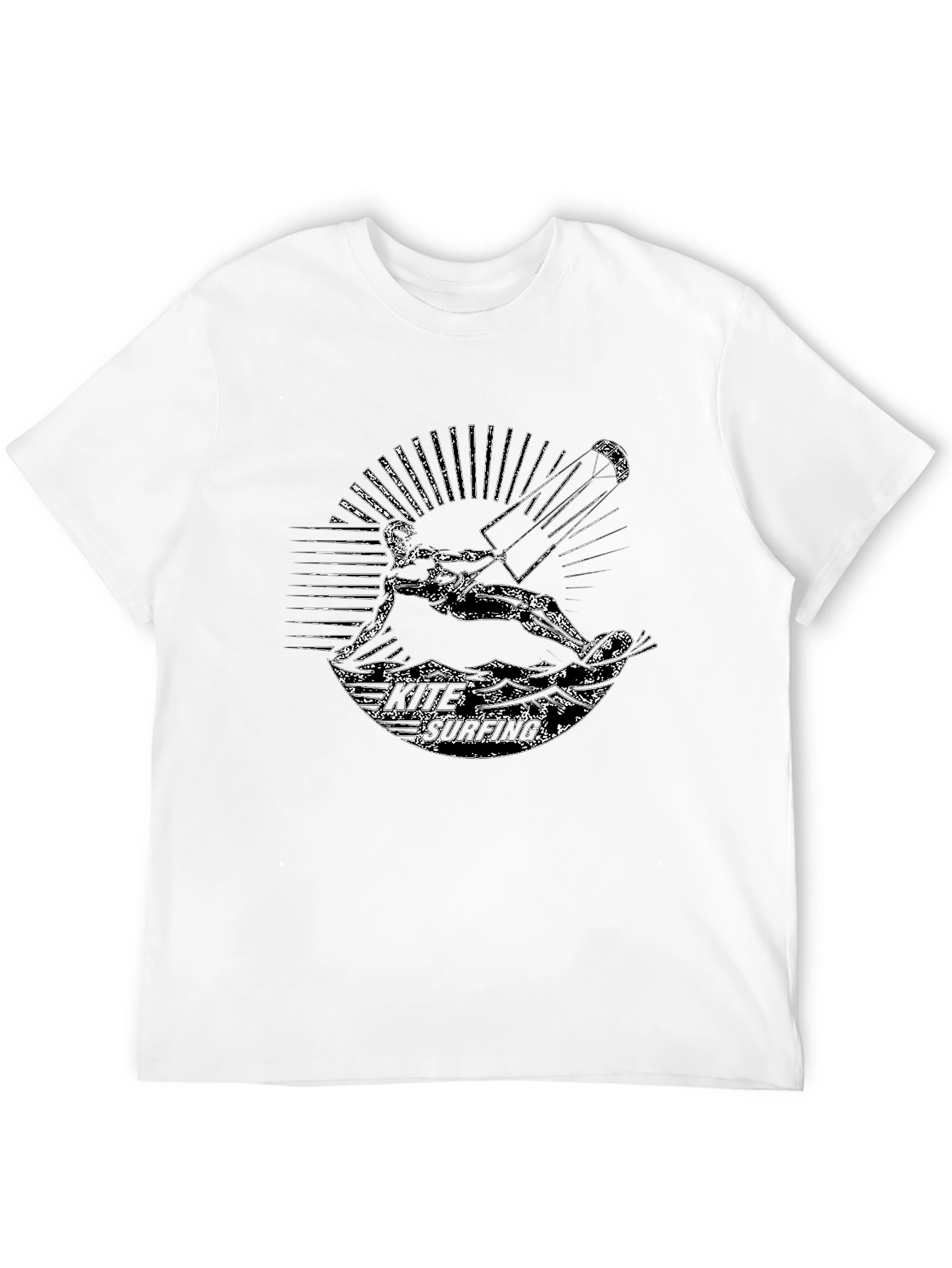 Kitesurfing Graphic Print Crew Neck T-Shirt