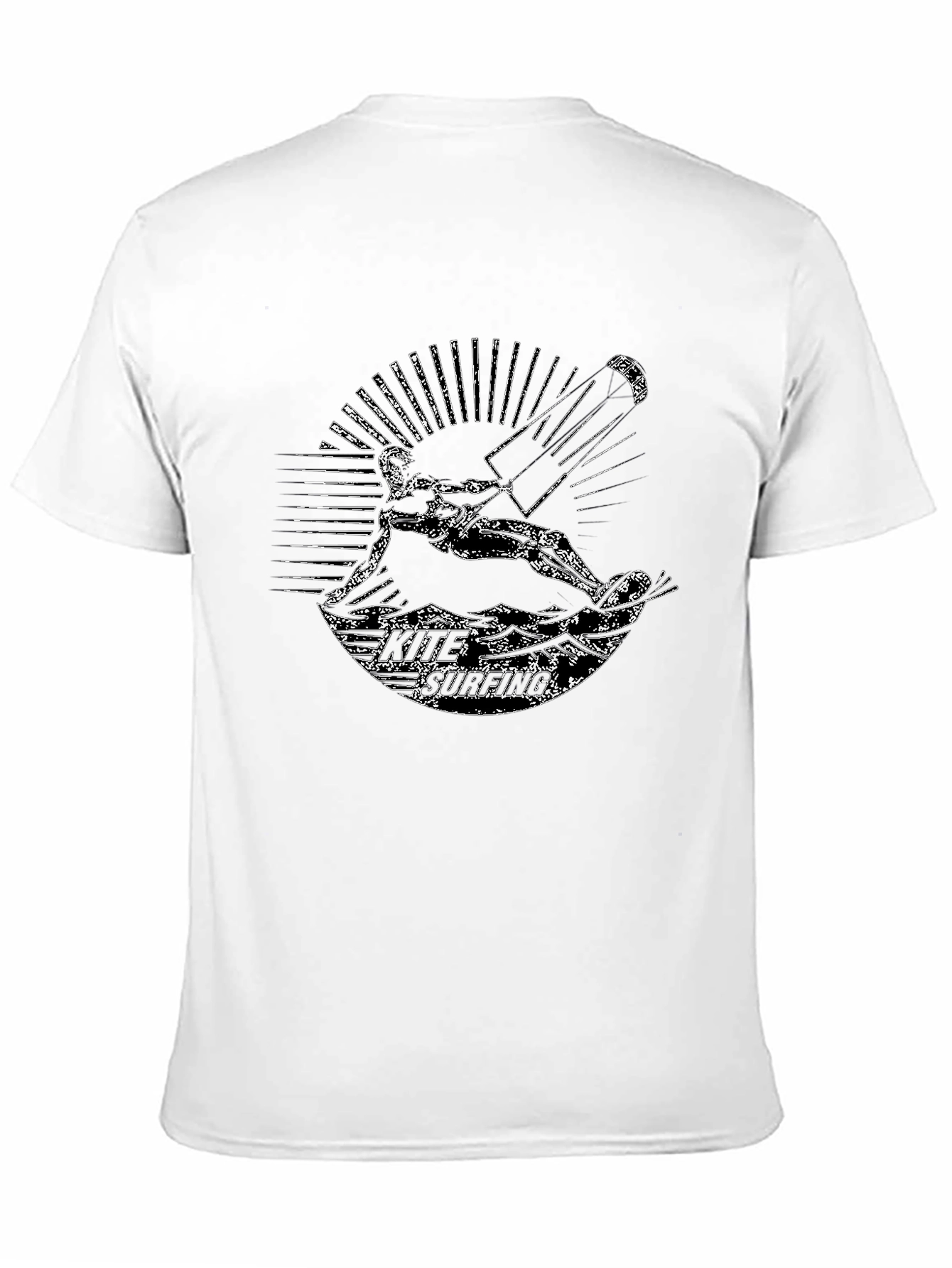 Kitesurfing Graphic Print Crew Neck T-Shirt