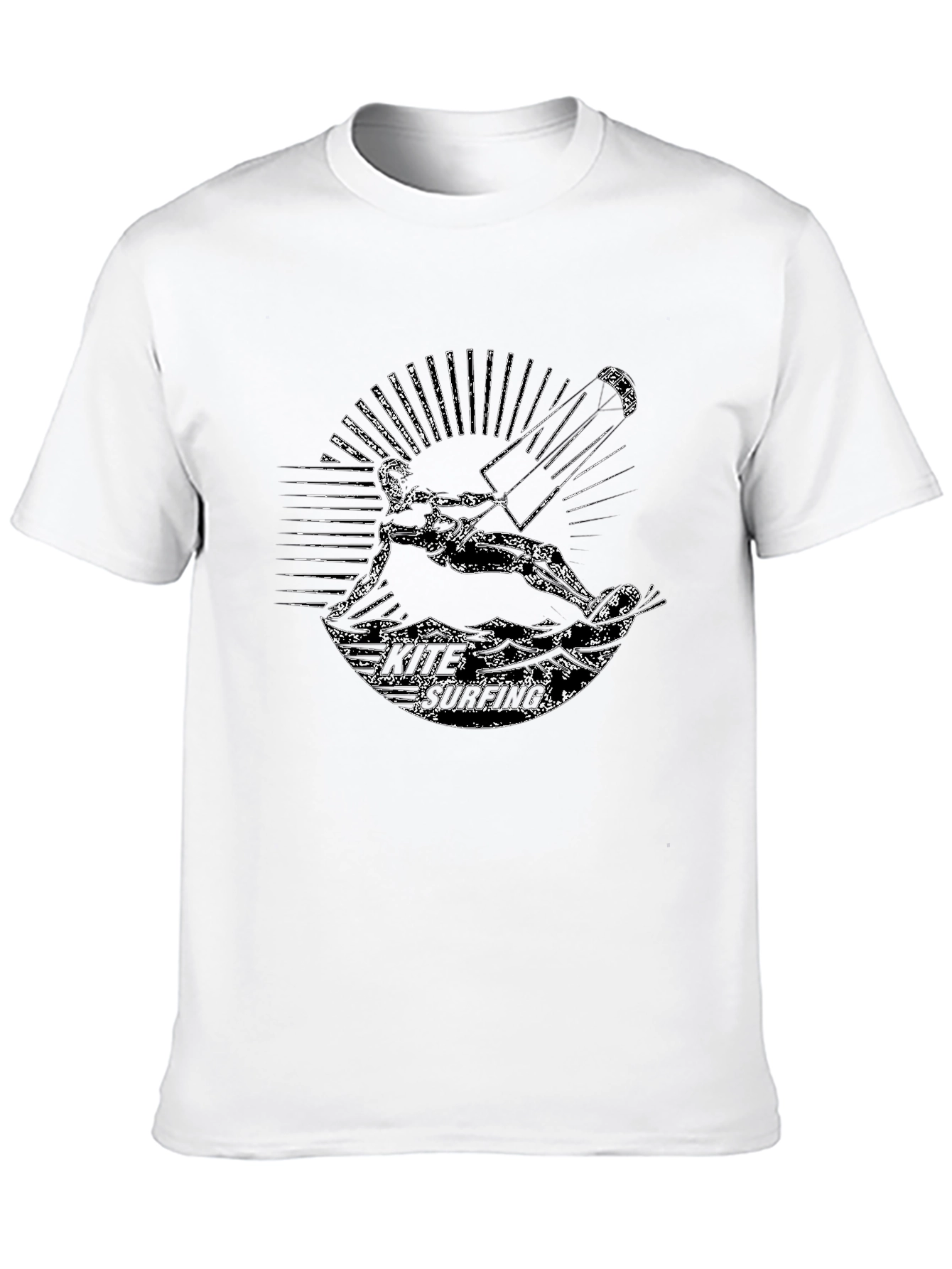 Kitesurfing Graphic Print Crew Neck T-Shirt