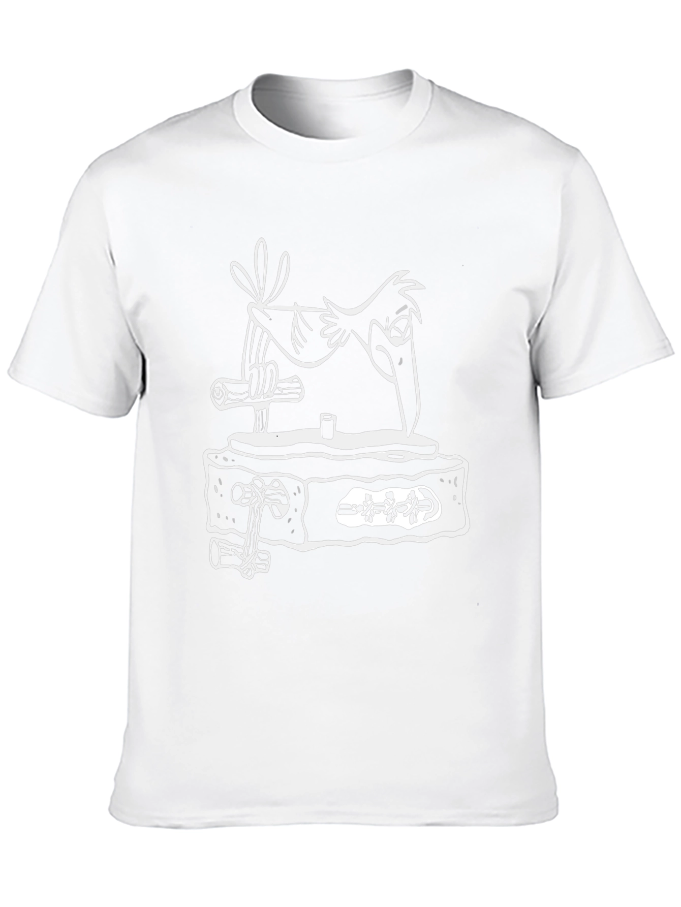 Cool Crow on Turntable Graphic Black Tee