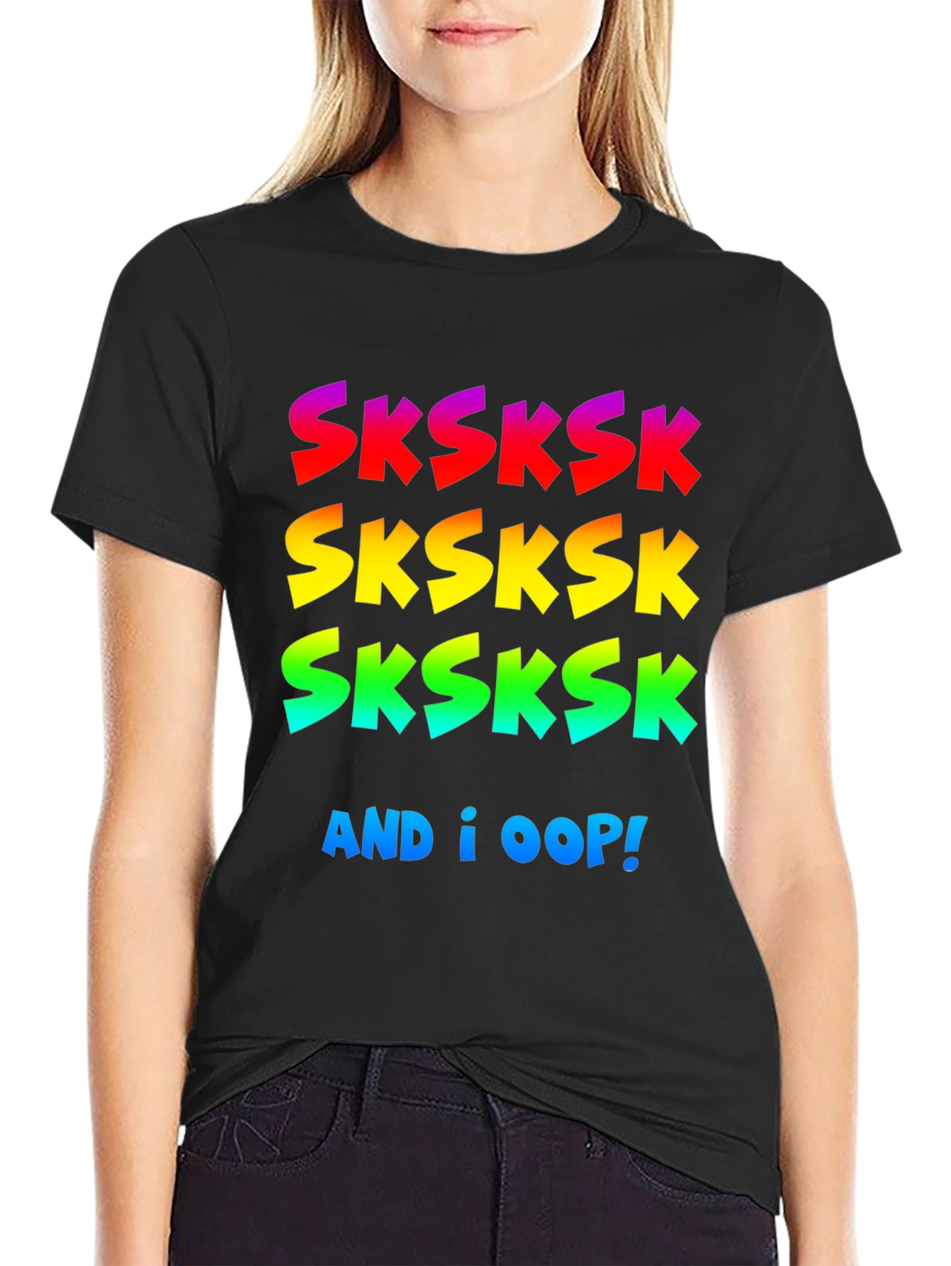 VSCO Girl SKSKSK Black Graphic T-Shirt
