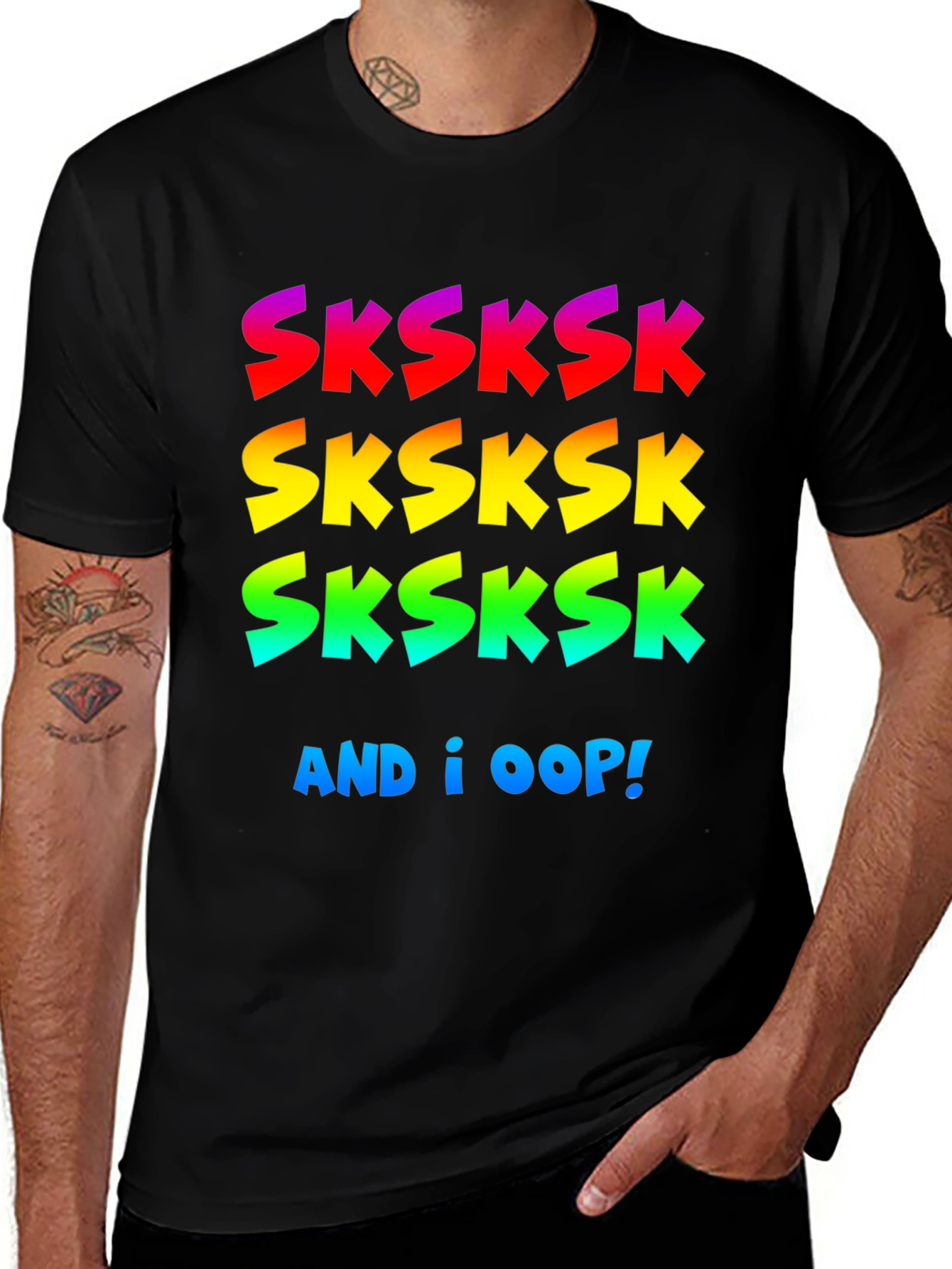 VSCO Girl SKSKSK Black Graphic T-Shirt