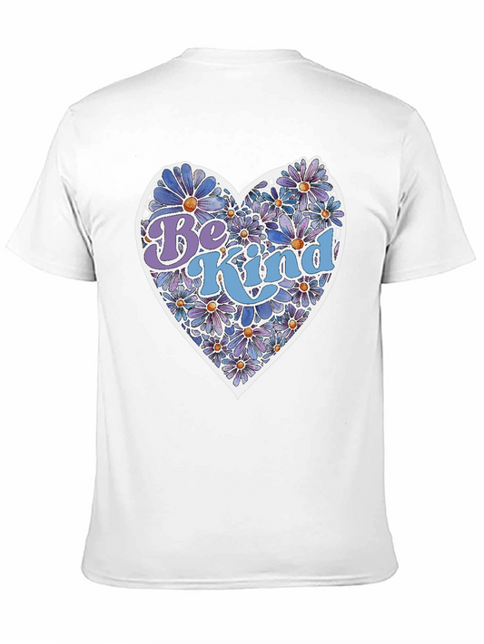 Be Kind Floral Heart Graphic Tee - Unisex