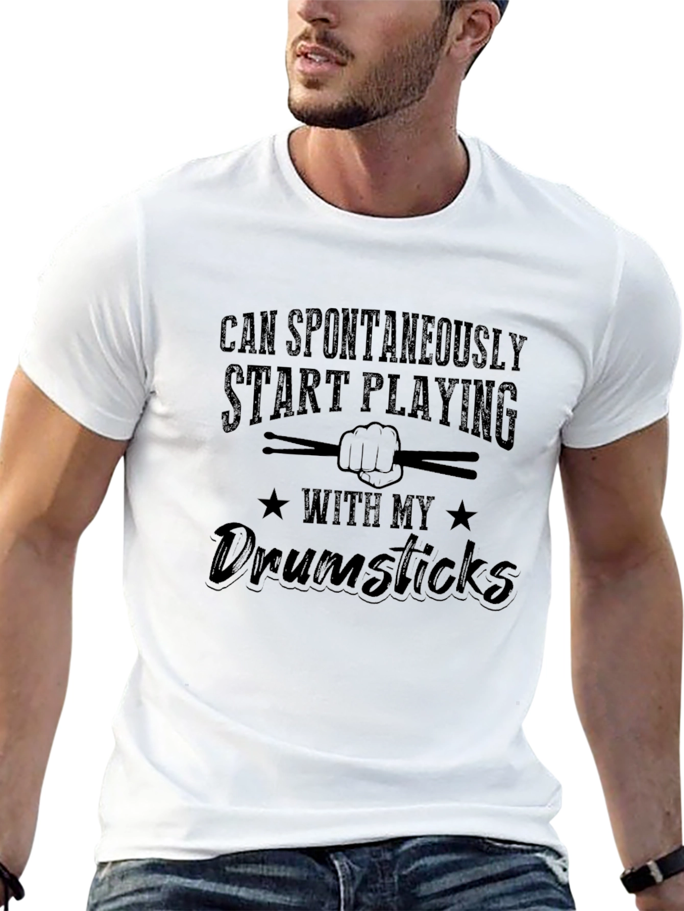Drummer T-Shirt: Can Spontaneously Play Drumsticks