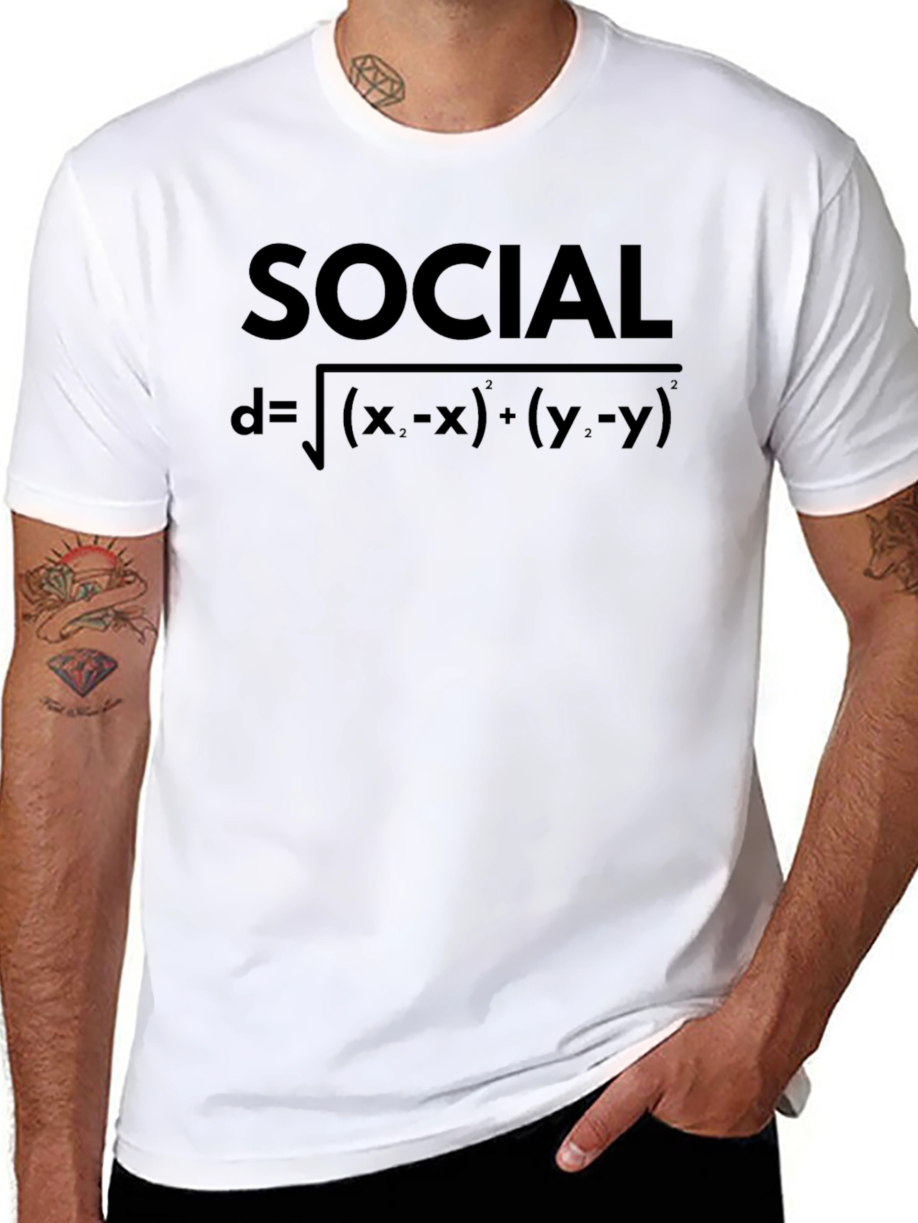 Social Distance Formula Graphic Tee - Black