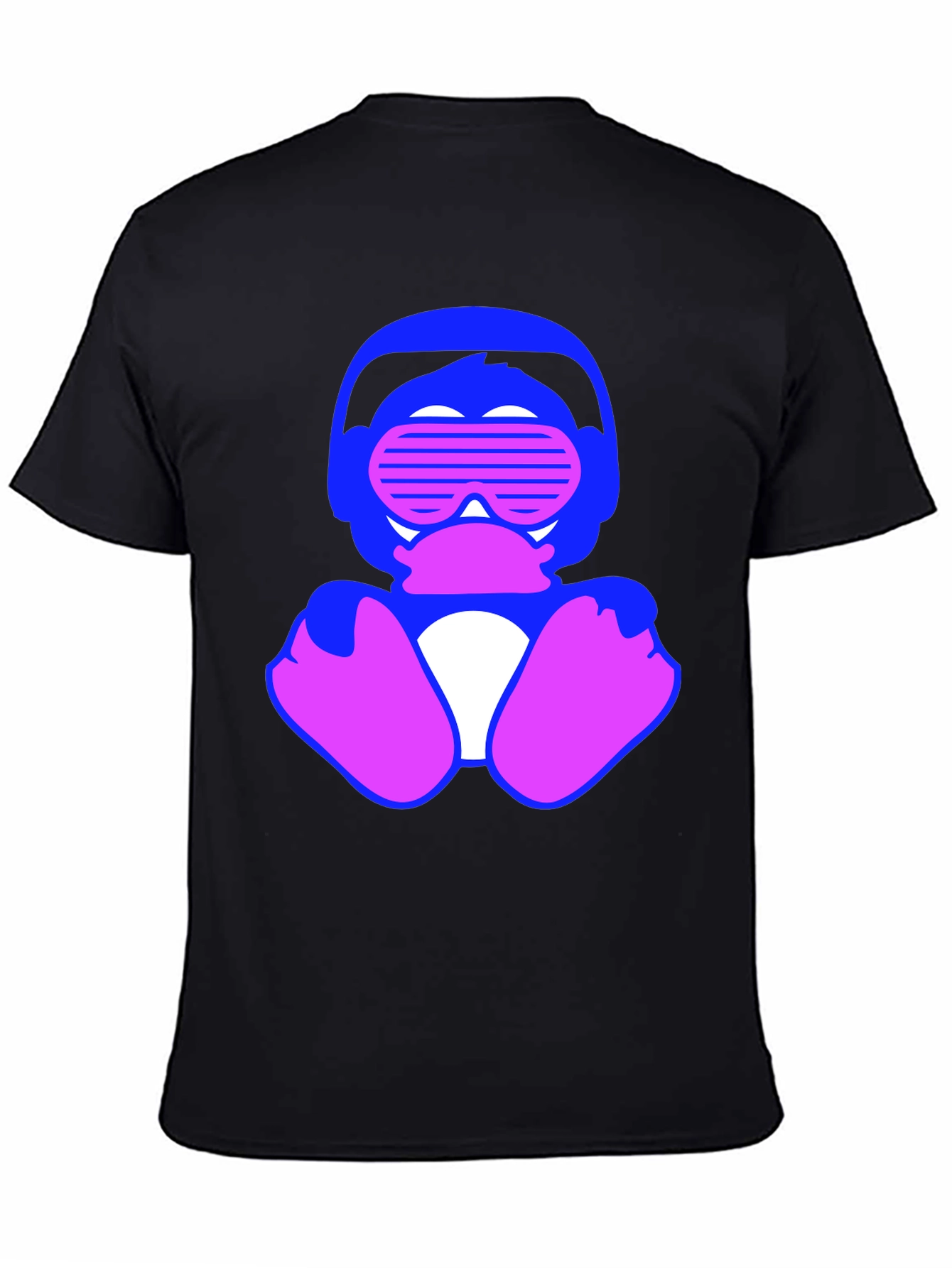 Retro Duck T-Shirt: Blue & Pink Graphic Tee