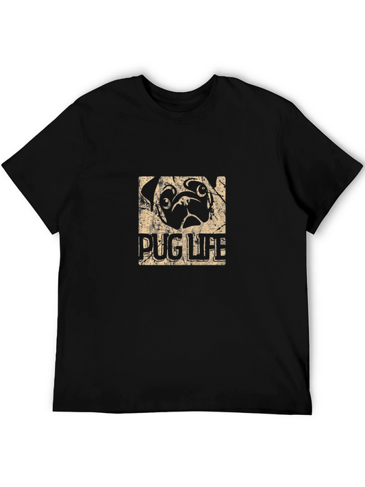 Pug Life Graphic T-Shirt - Mens Casual Tee