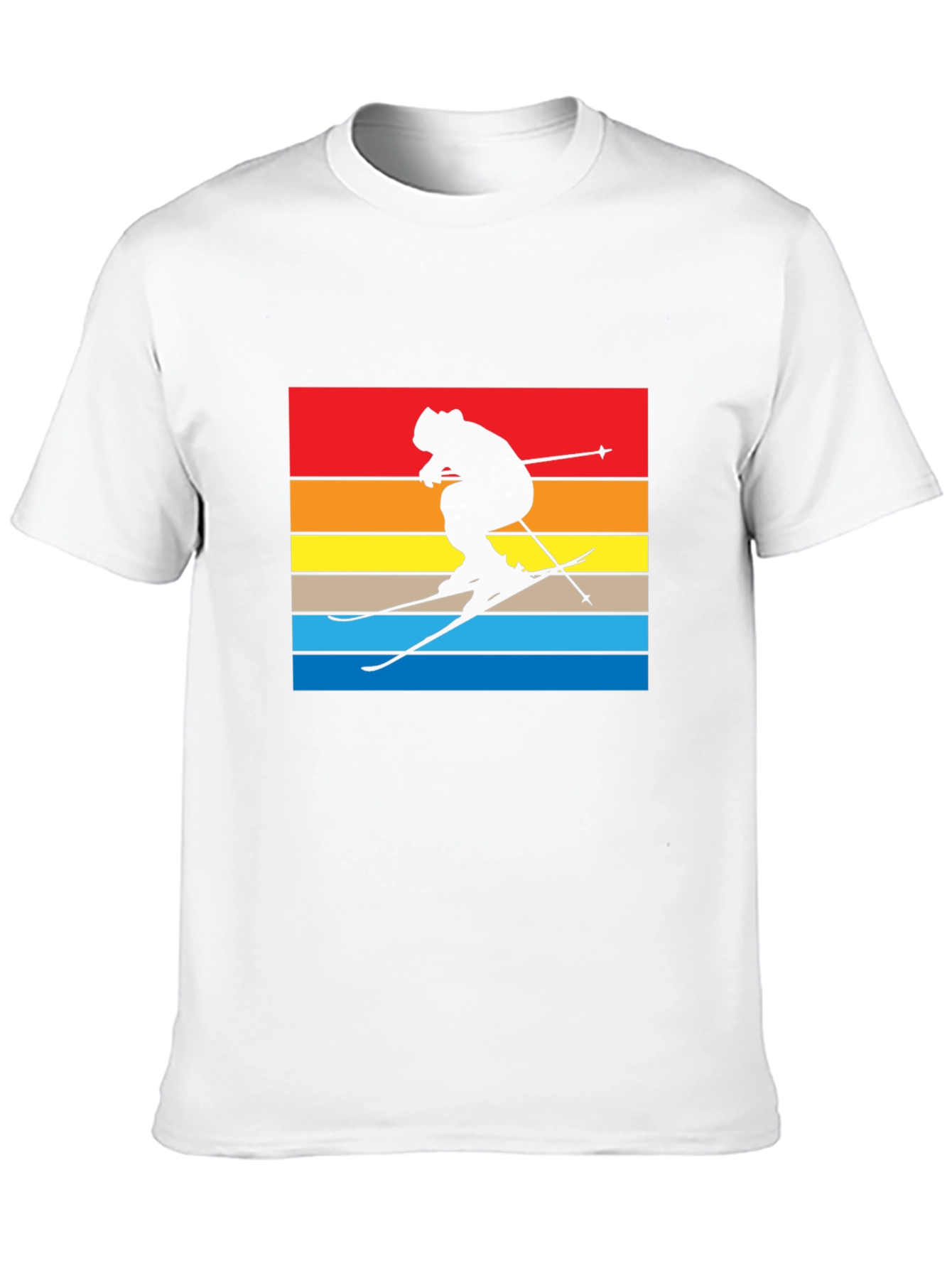 Retro Ski Silhouette Graphic T-Shirt