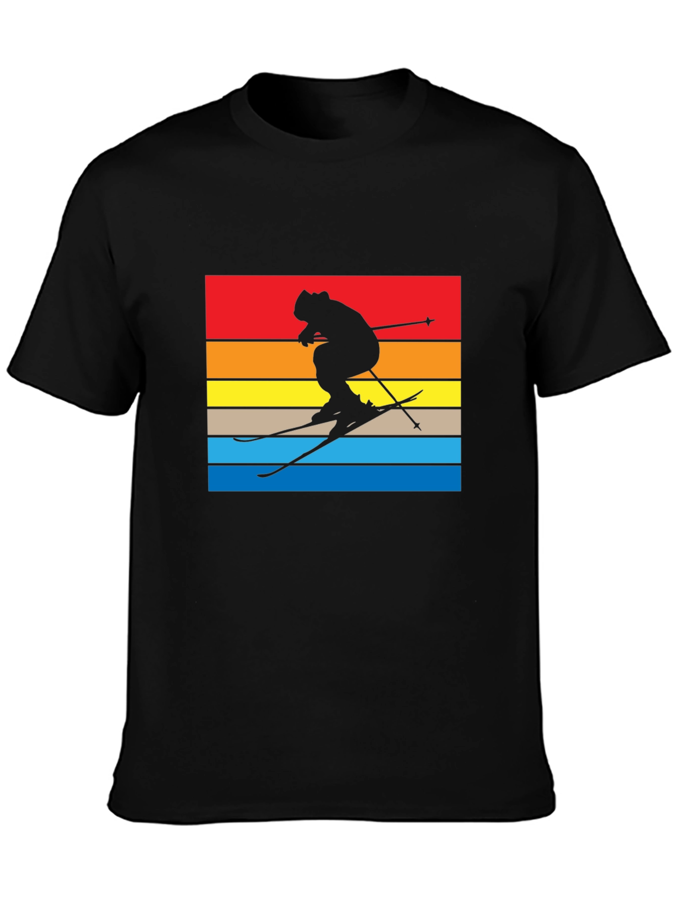 Retro Ski Silhouette Graphic T-Shirt