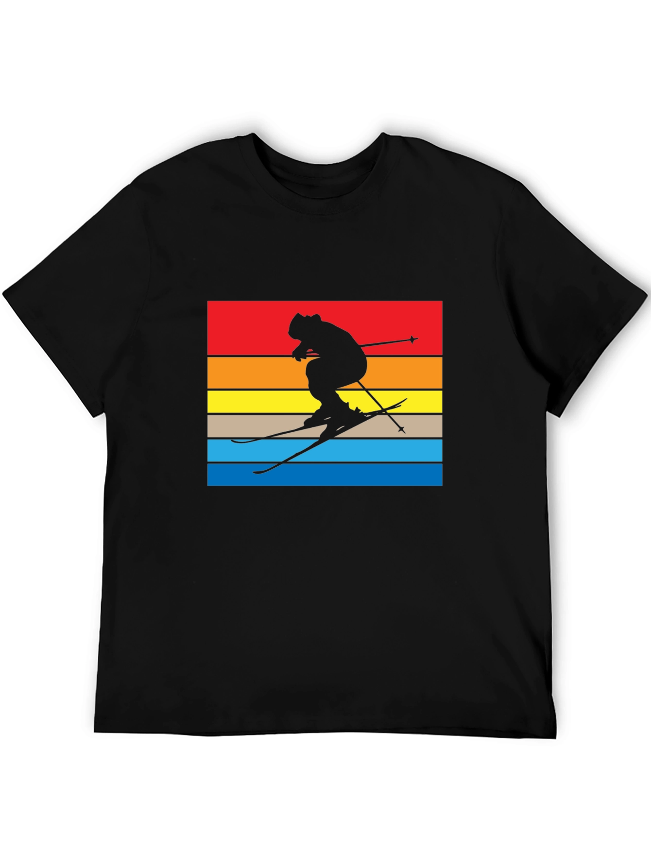 Retro Ski Silhouette Graphic T-Shirt