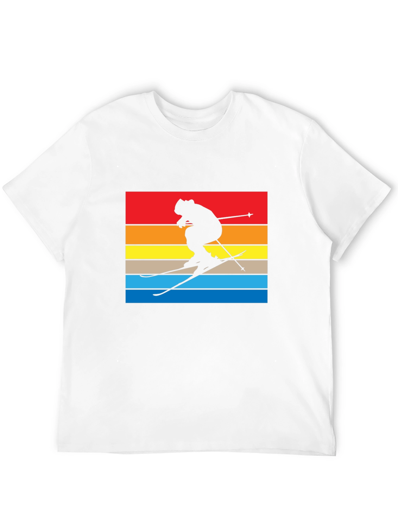 Retro Ski Silhouette Graphic T-Shirt