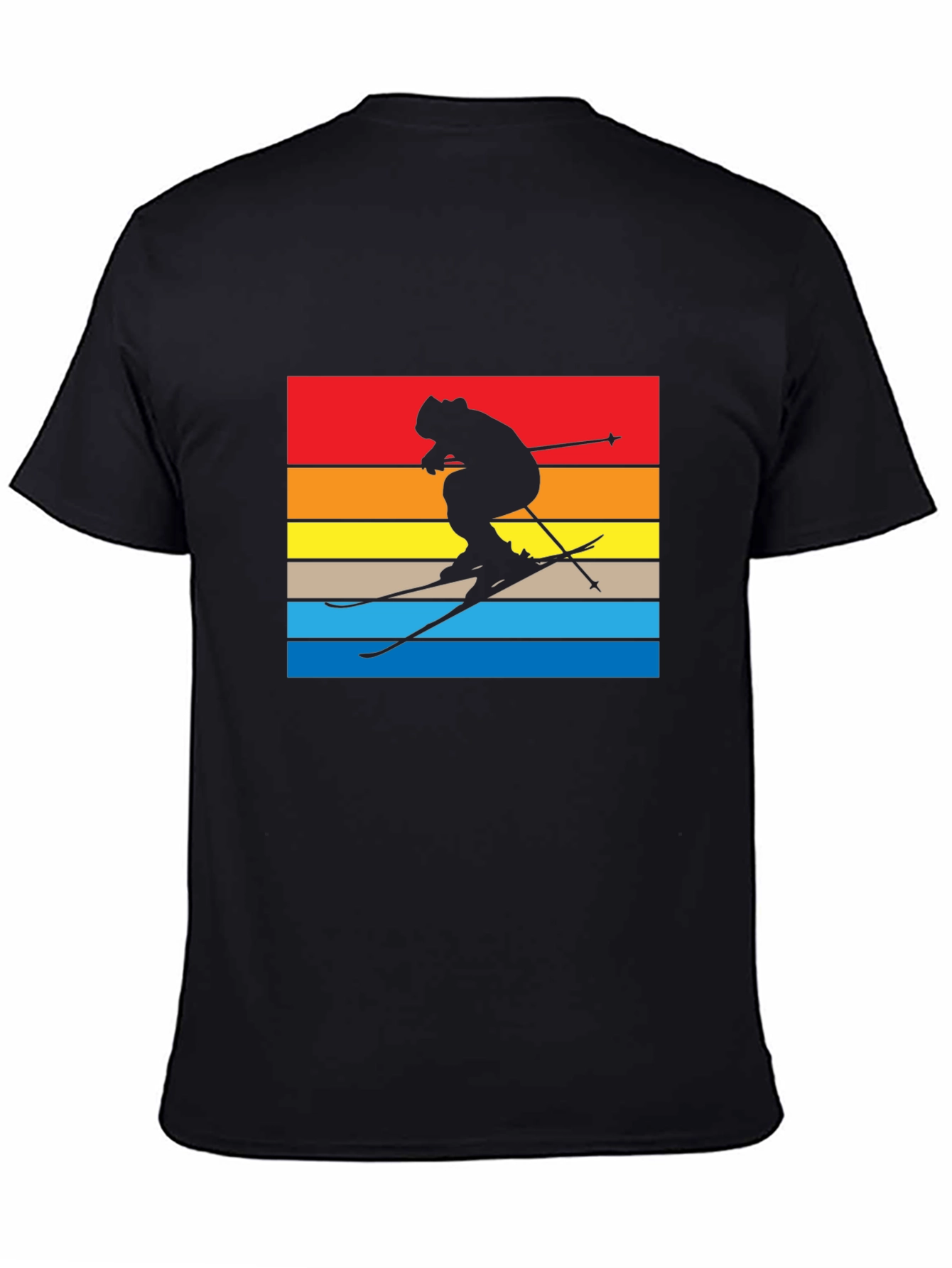 Retro Ski Silhouette Graphic T-Shirt