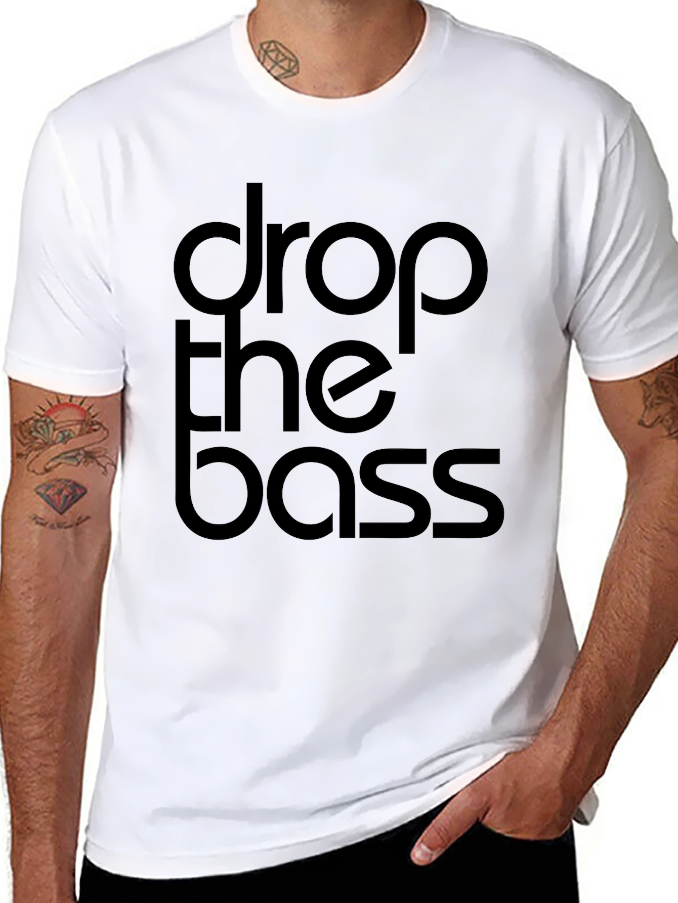 Drop the Bass Black Graphic Tee